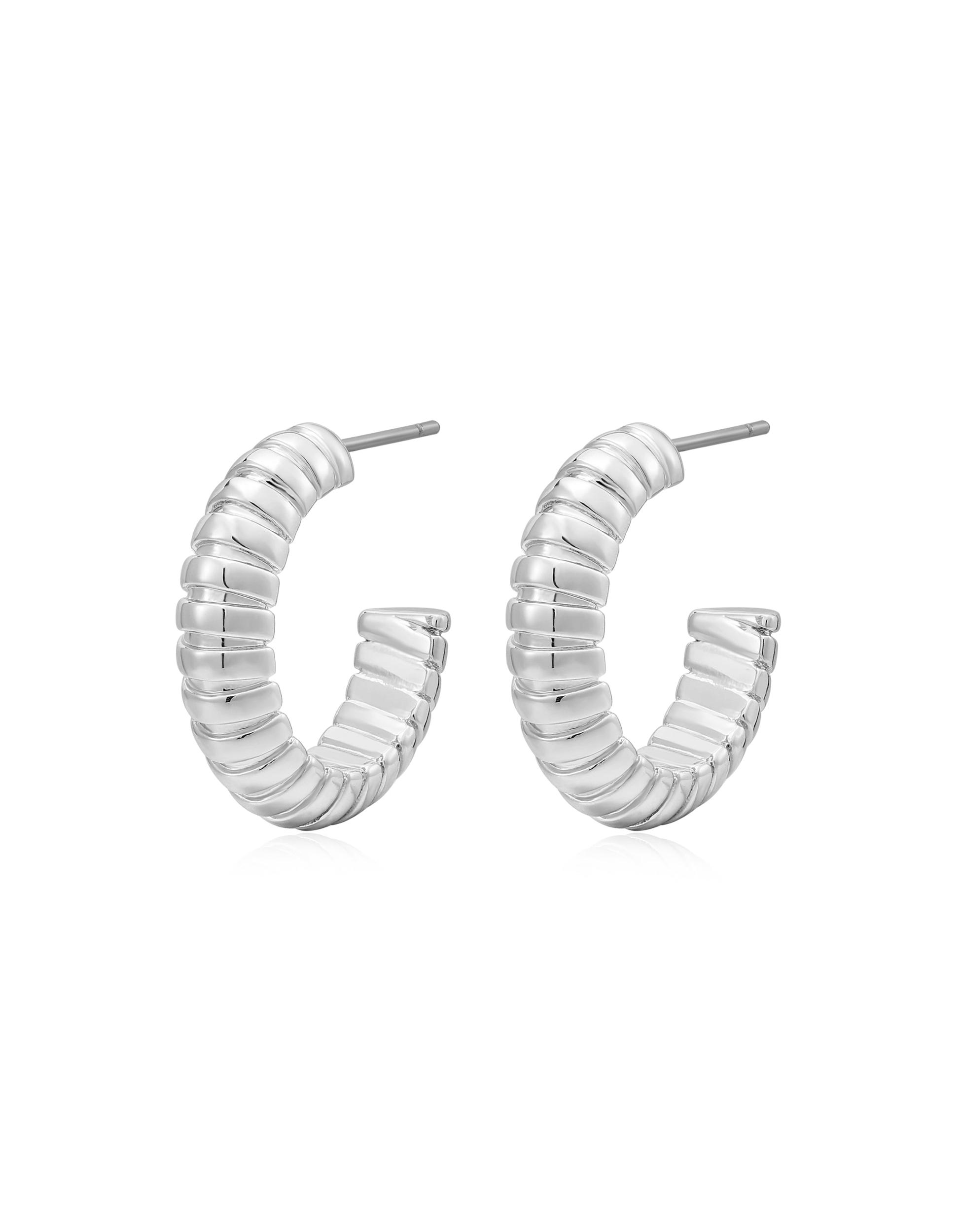 Snake Chain Hoop Earrings | LUV AJ Product Image