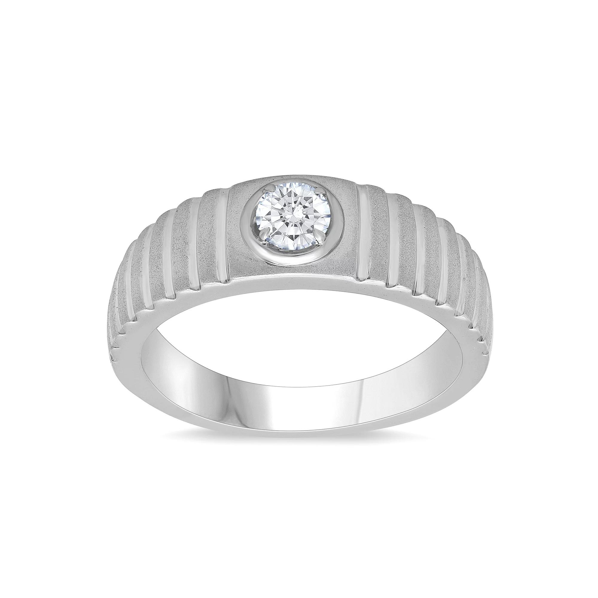 Galaxie Solaire 10k White Gold 1/3 Carat T.W. Lab-Grown Diamond Men's Ring, Size: 12, 10k Whgold Product Image