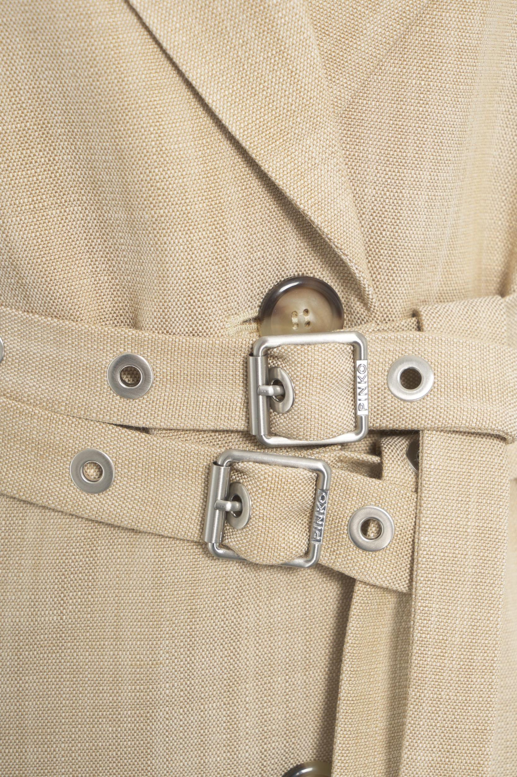 Oversize blazer with double waist belt Product Image