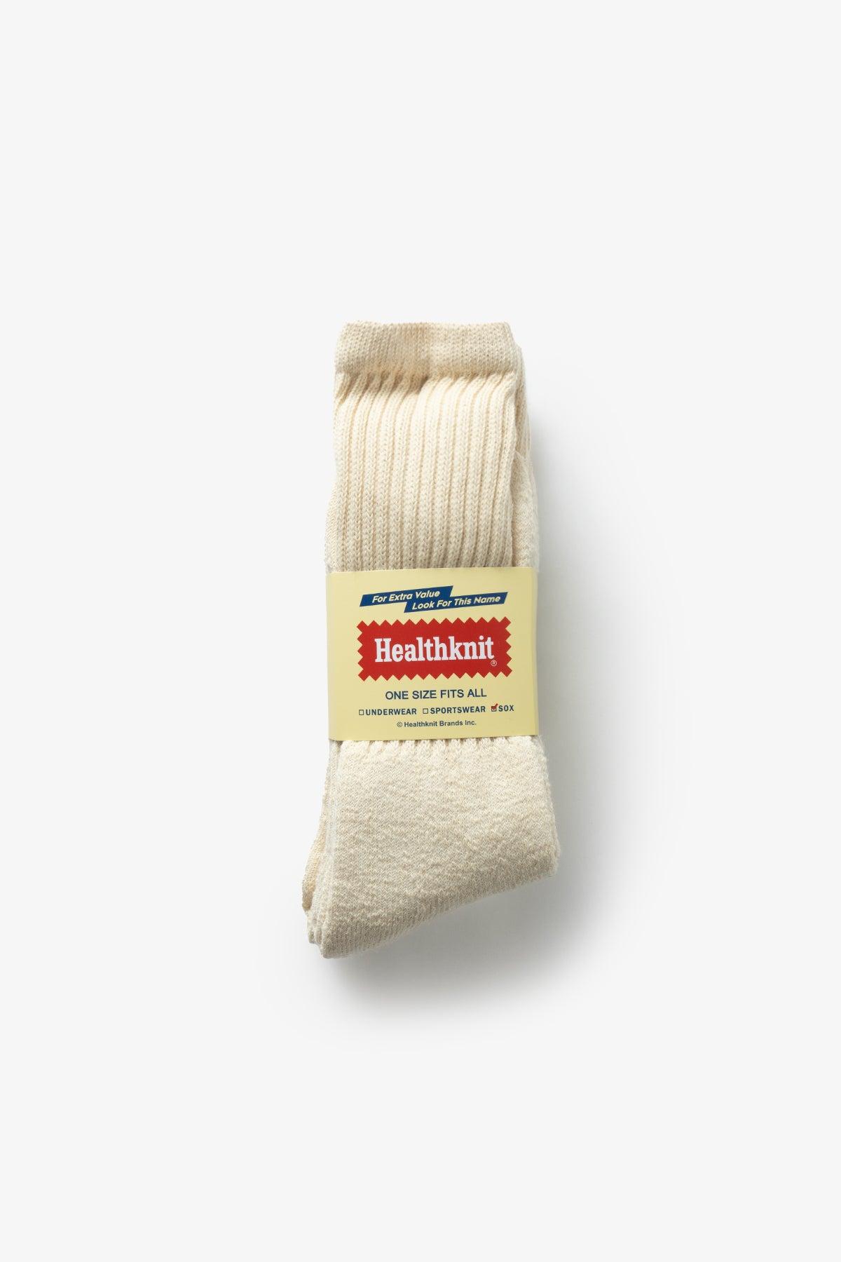 Healthknit - 3 Pack Crew Socks - Off-White Product Image