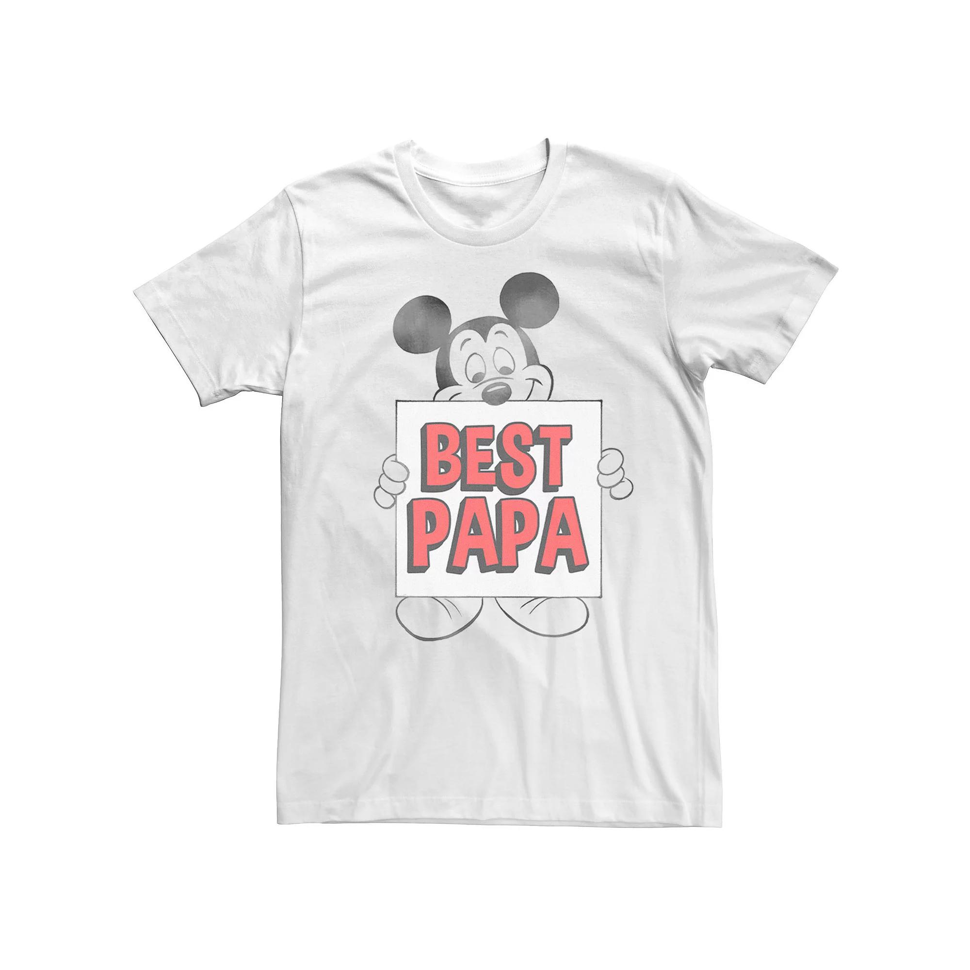 Disney's Mickey Mouse Men's Traditional Mickey Best Papa Graphic Tee,  Product Image