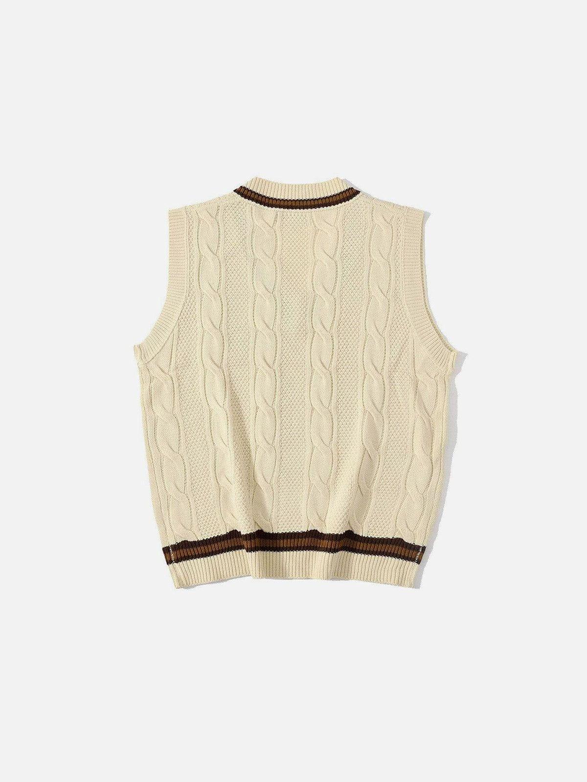 Aelfric Eden Vintage Preppy Style Knit Sweater Vest Product Image
