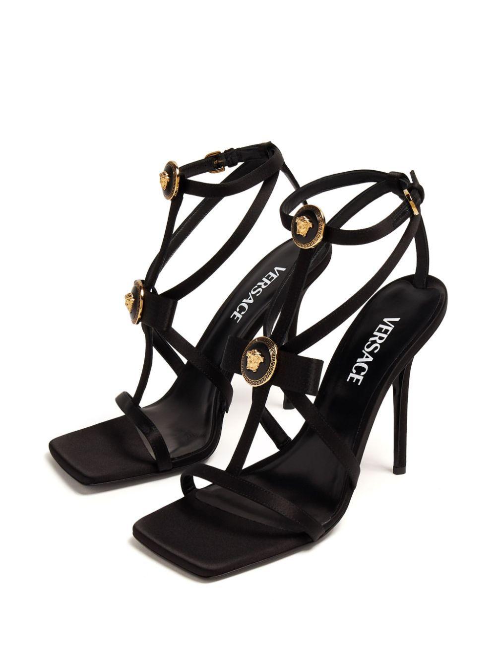 Gianni Ribbon 110mm satin sandals Product Image