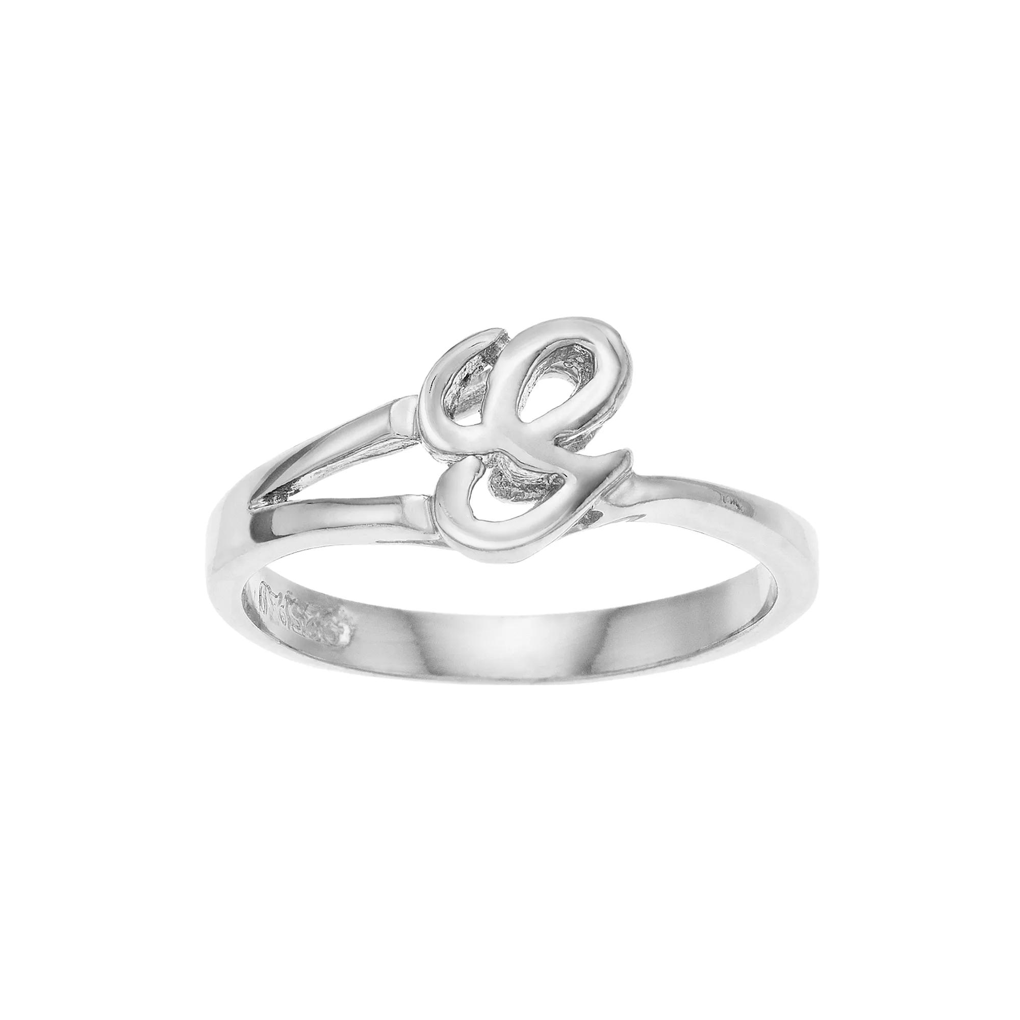Traditions Jewelry Company Sterling Silver Initial Ring, Womens Product Image
