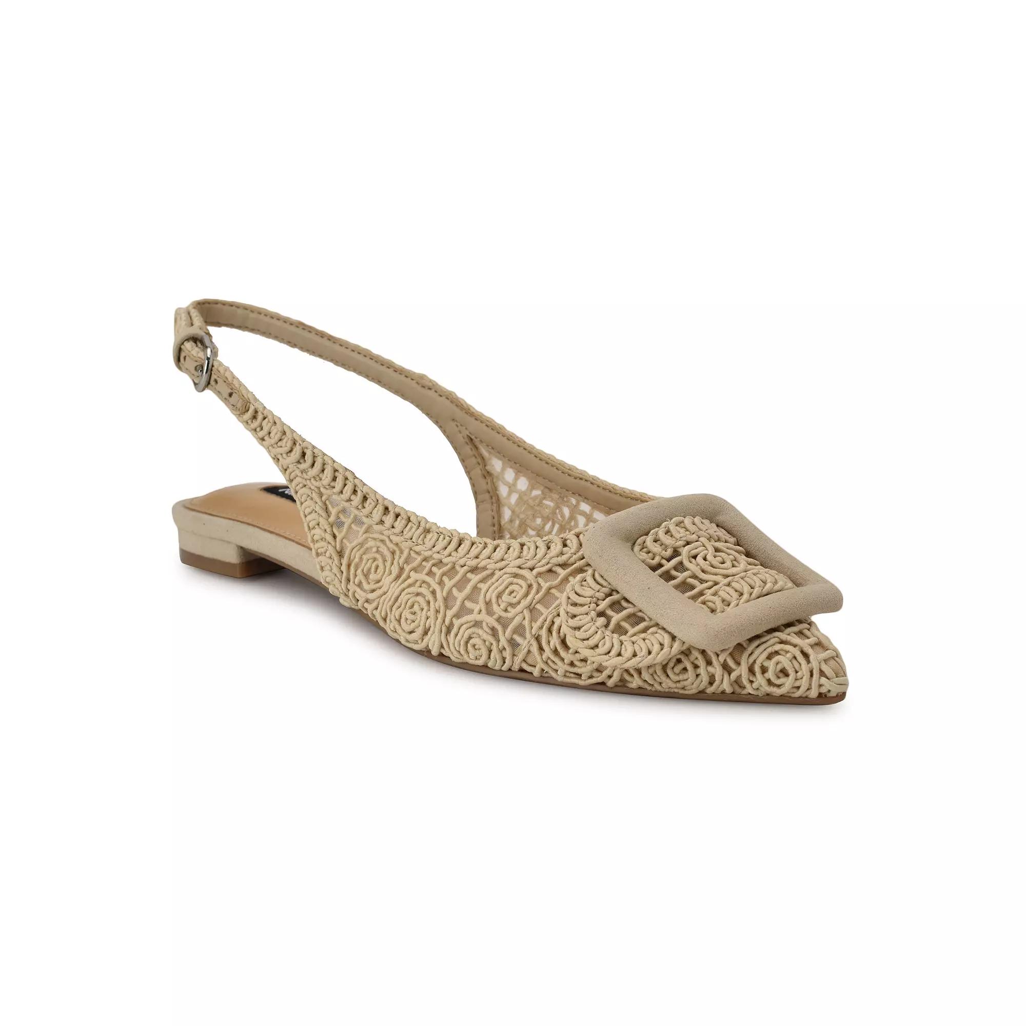 Nine West Jasser Women's Slip-On Slingback Dress Flats, Size: 6, Light Natural Product Image