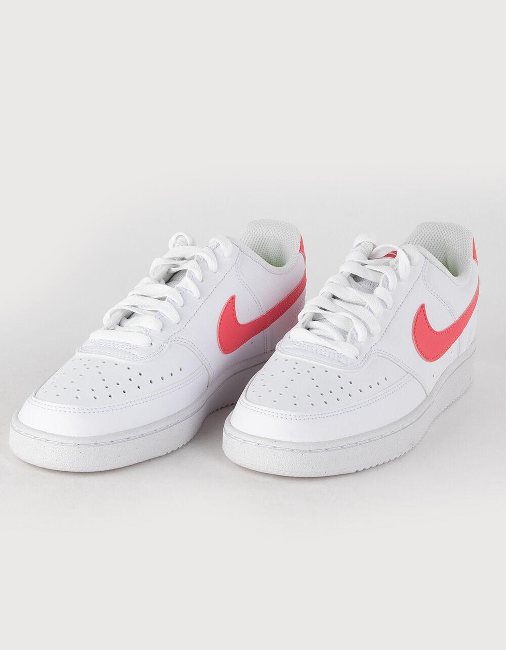 NIKE Court Vision Low Next Nature Womens Shoes - WHT/PNK Product Image