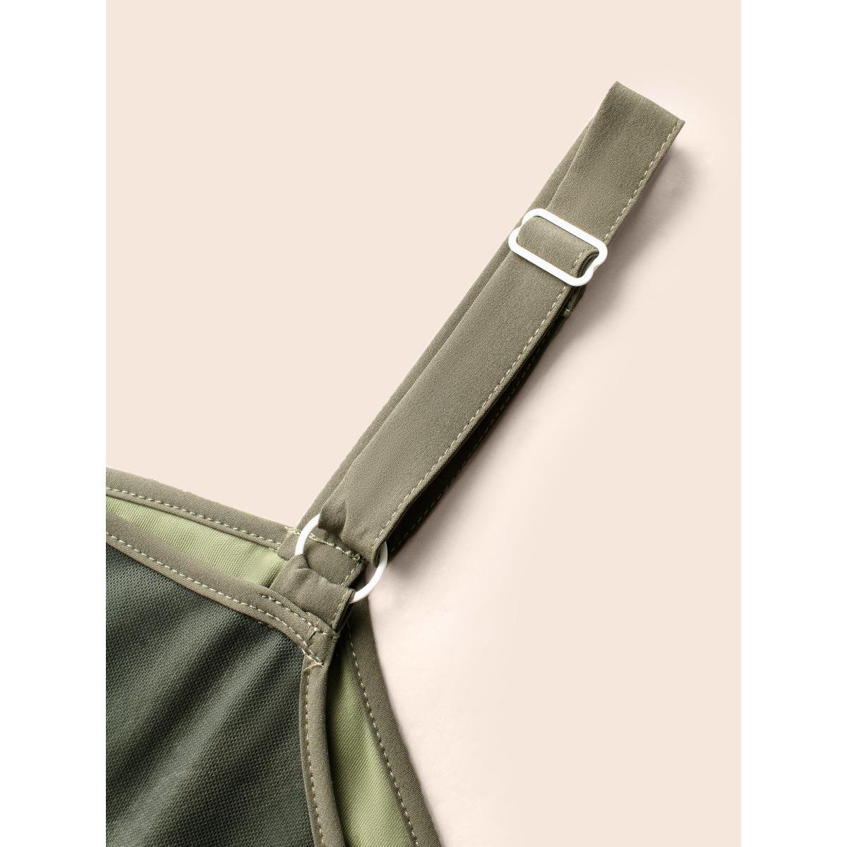 Plus Size Gradient Print Adjustable Straps Cami Dress Bronze Women Elegant Texture V-neck Sleeveless Curvy BloomChic 18-20/2X Product Image