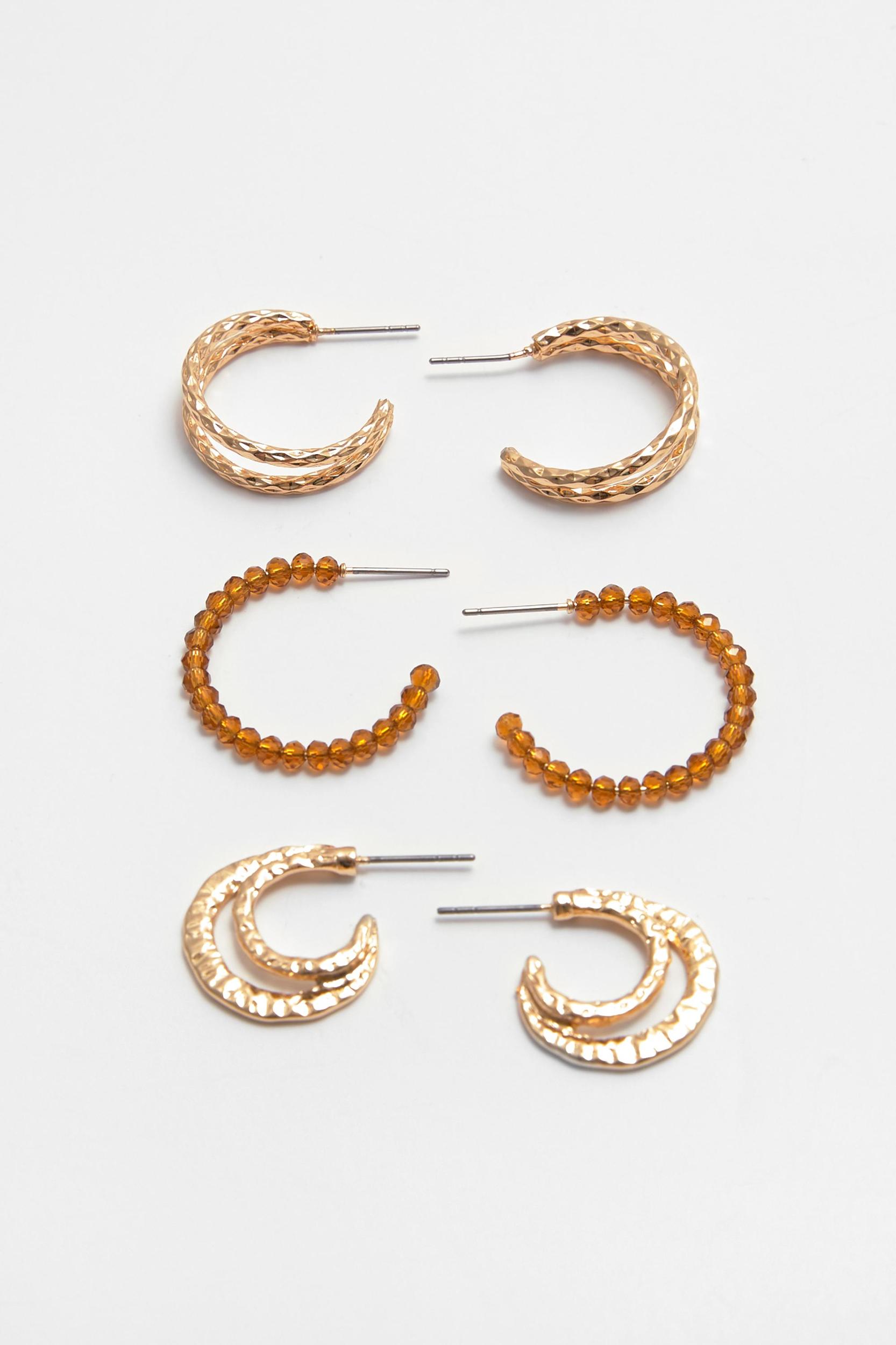 Pack of 6 pairs of hoop earrings Product Image