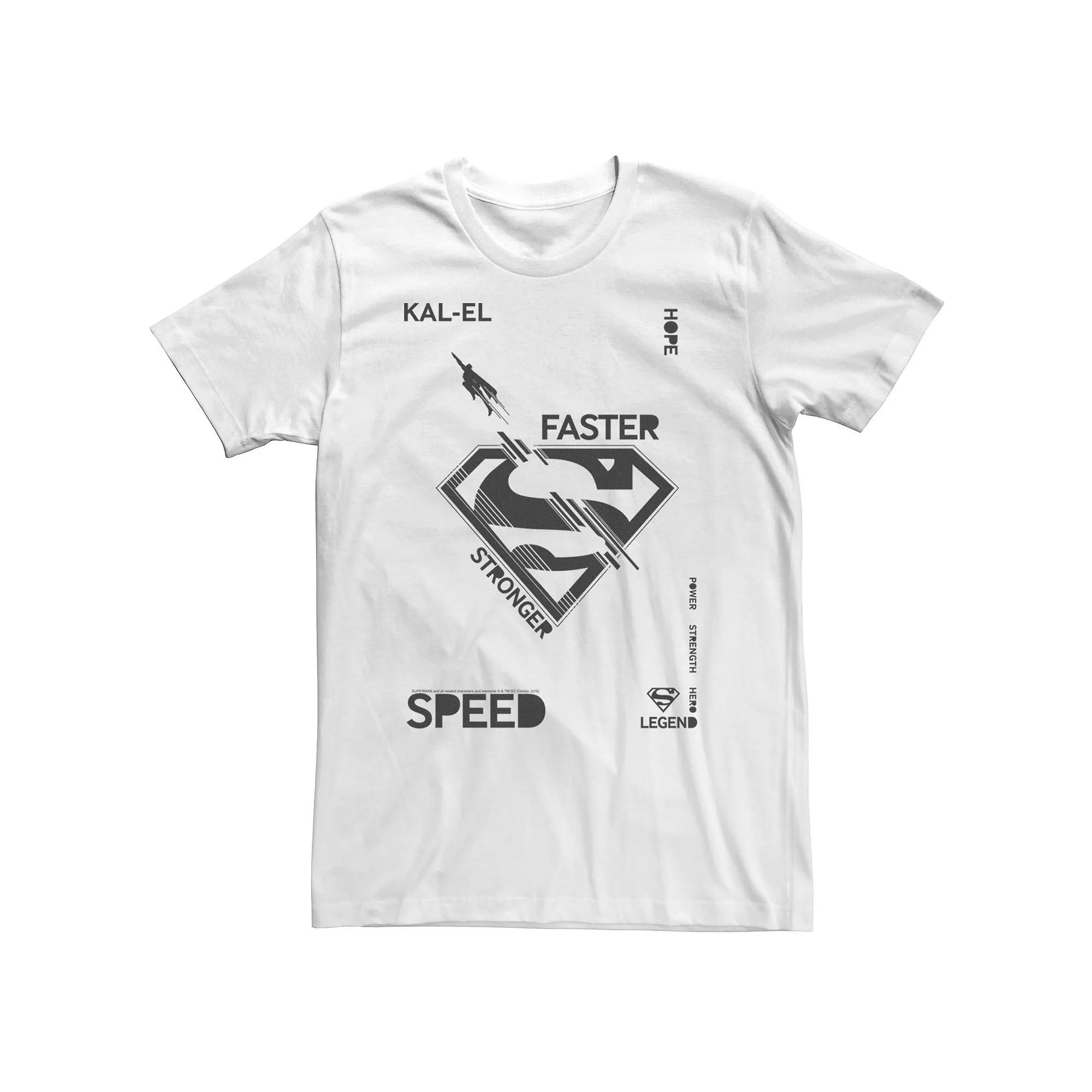 Big & Tall DC Comics Superman Kal-El Faster, Stronger, Speed Logo Tee, Men's,  Product Image