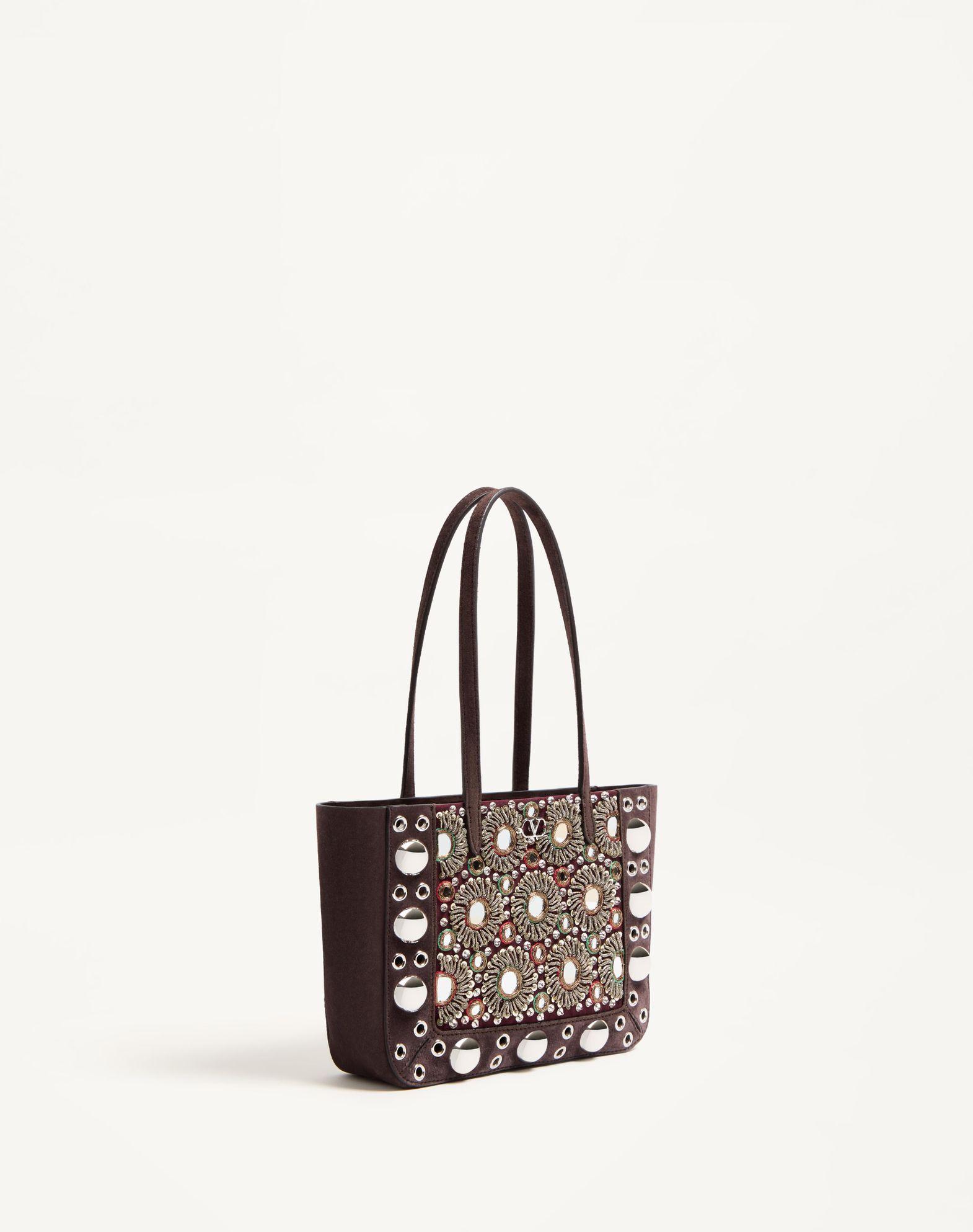 Valentino Garavani Nellcôte Mini Embroidered Shopping Bag Product Image