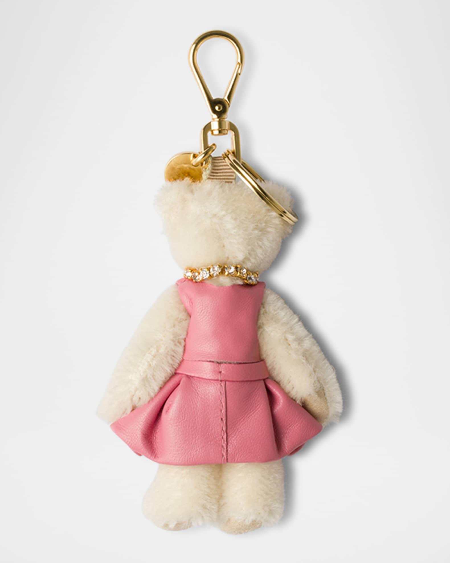 Teddy Bear Bag Charm with Metal Ring Product Image