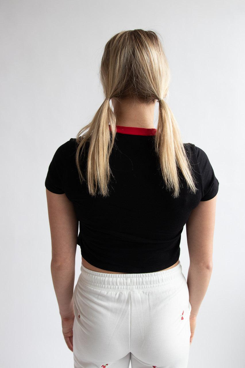 Make Cowboys Cry Crop Ringer Tee Product Image