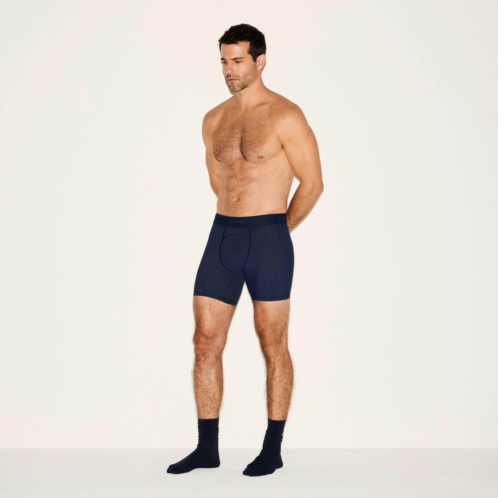 SKIMS SPORT MENS 5" BOXER BRIEF 3-PACK | NAVY SMOKE MULTI Product Image