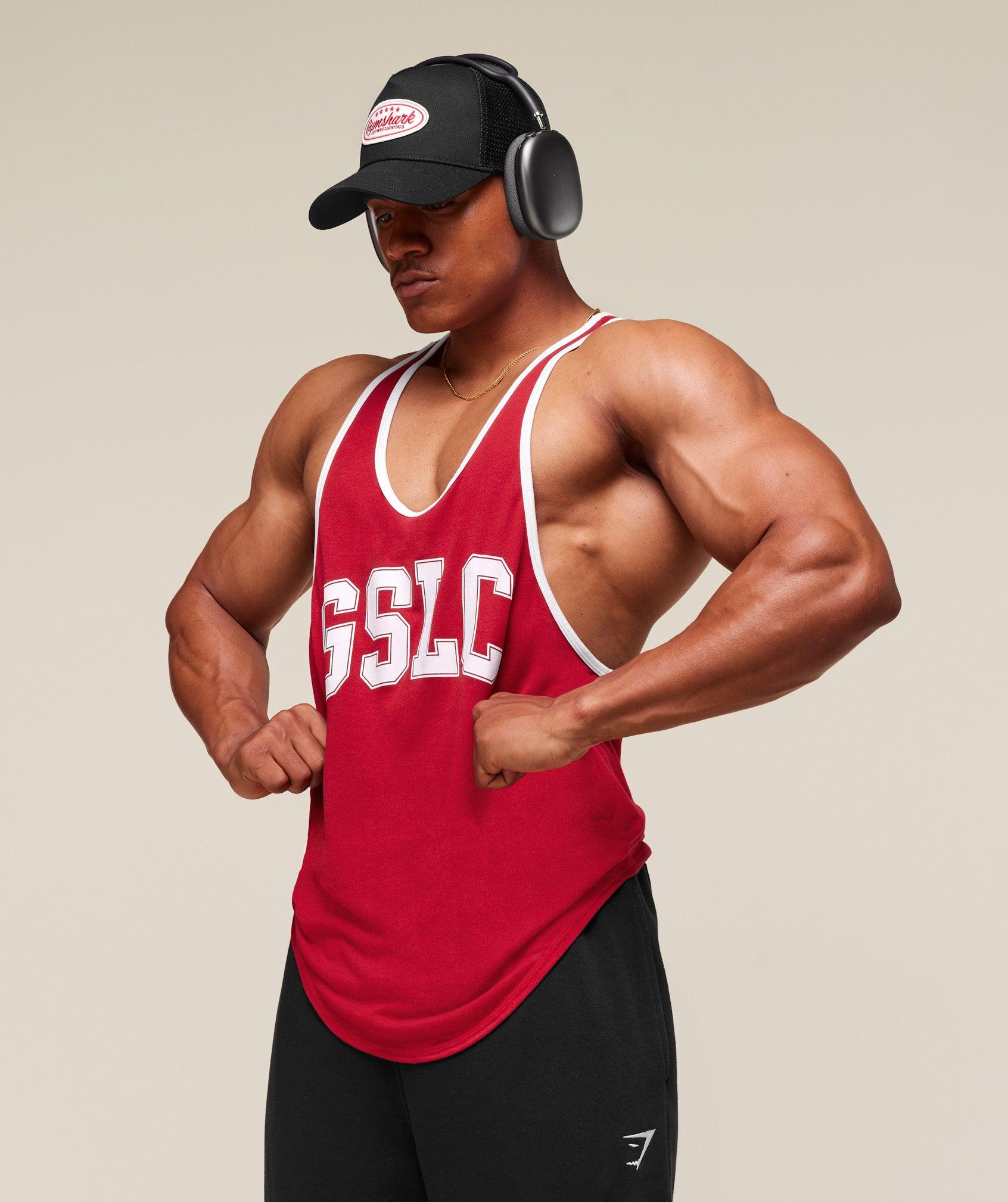 Gymshark GSLC Ringer Stringer - Conditioning Red Male Product Image