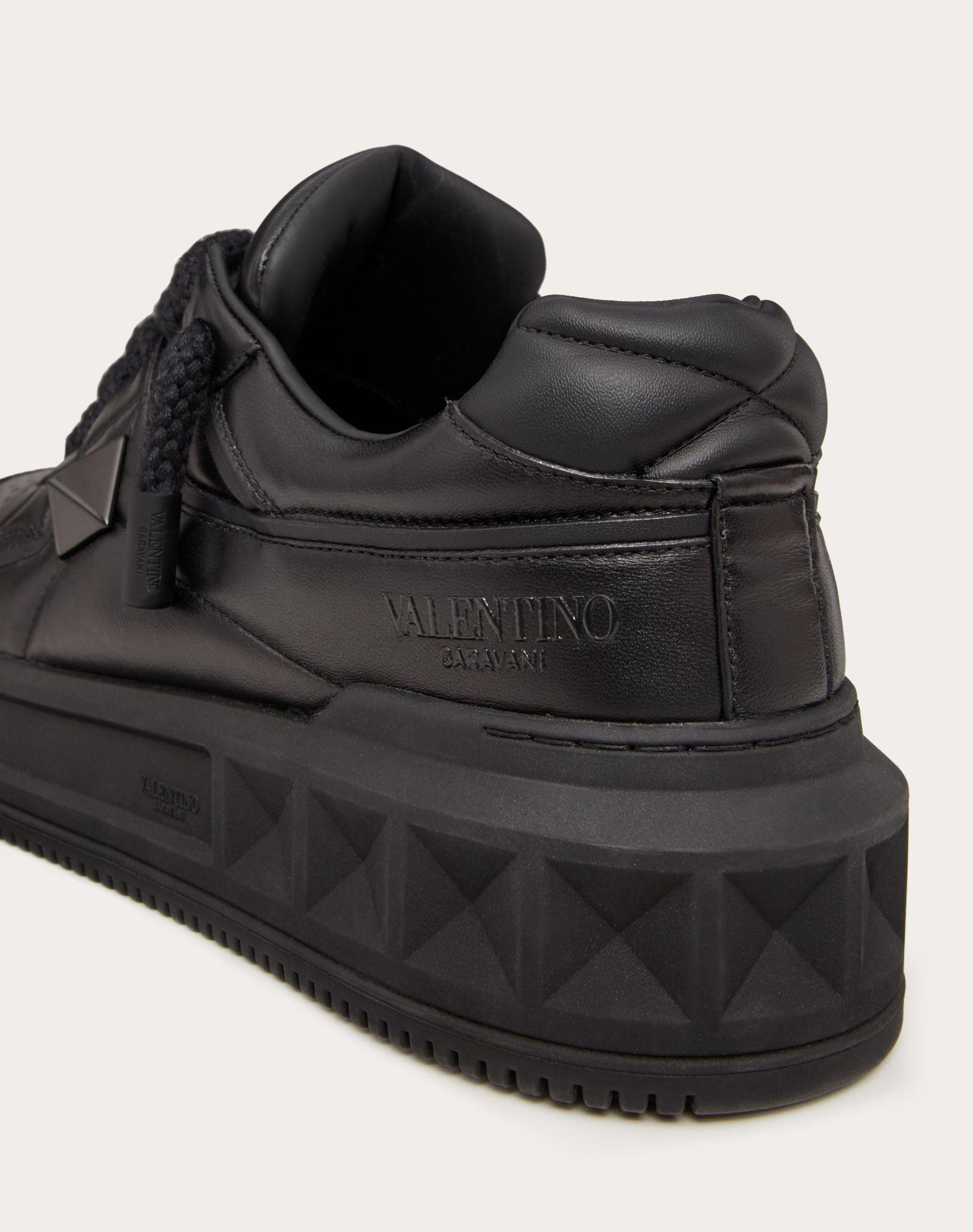 One Stud Xl Nappa Leather Low-Top Sneaker   Product Image