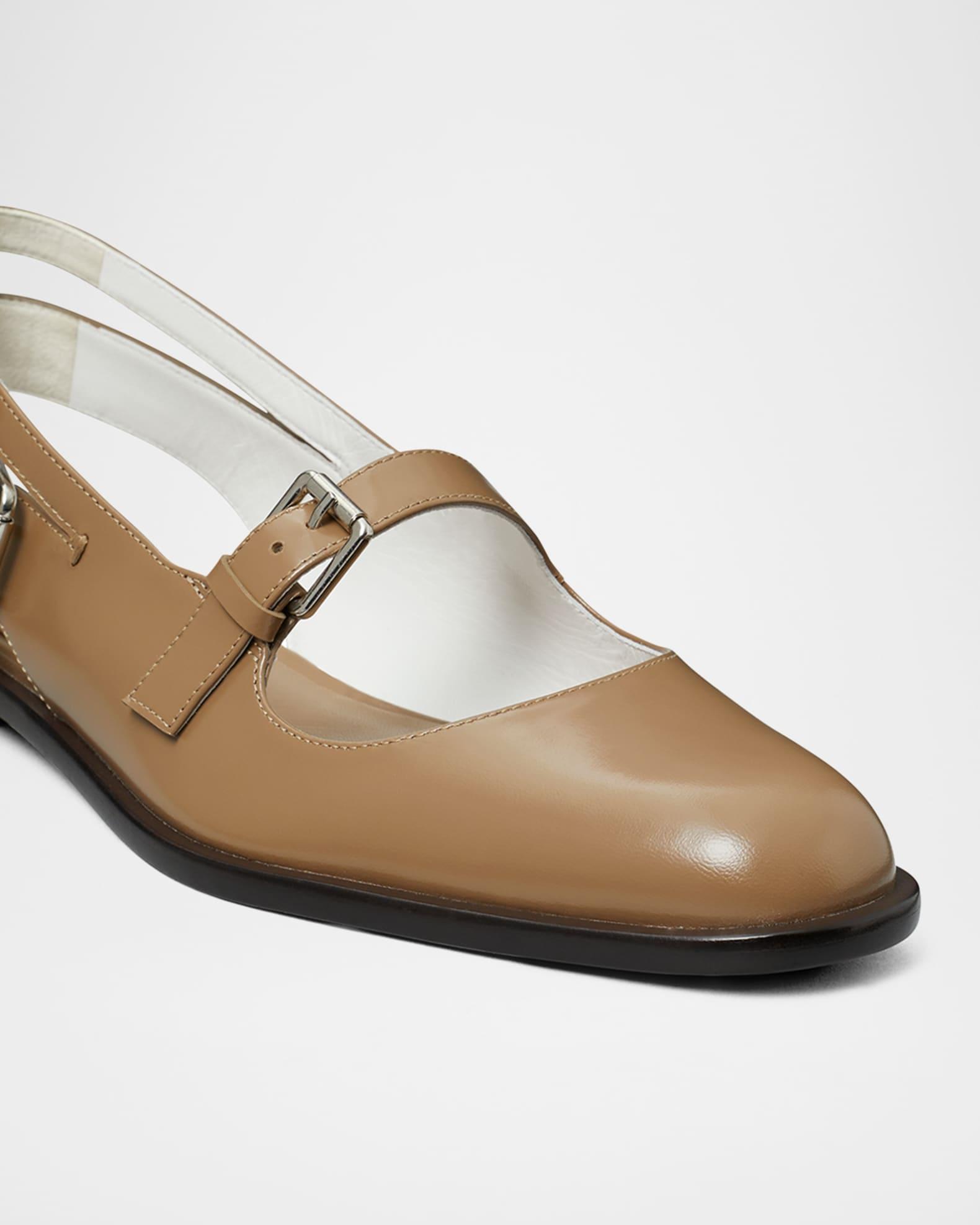 Leather Mary Jane Slingback Ballerina Flats Product Image