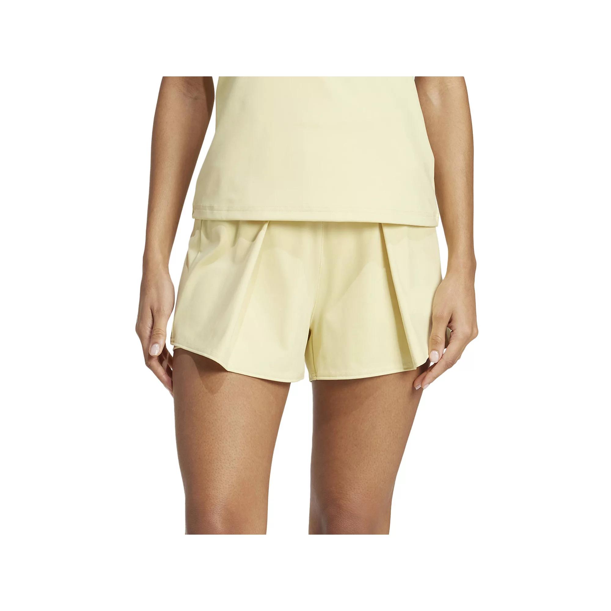 Women's adidas Tennis Climacool Match Shorts, Size: Medium, Powder Yellow Product Image