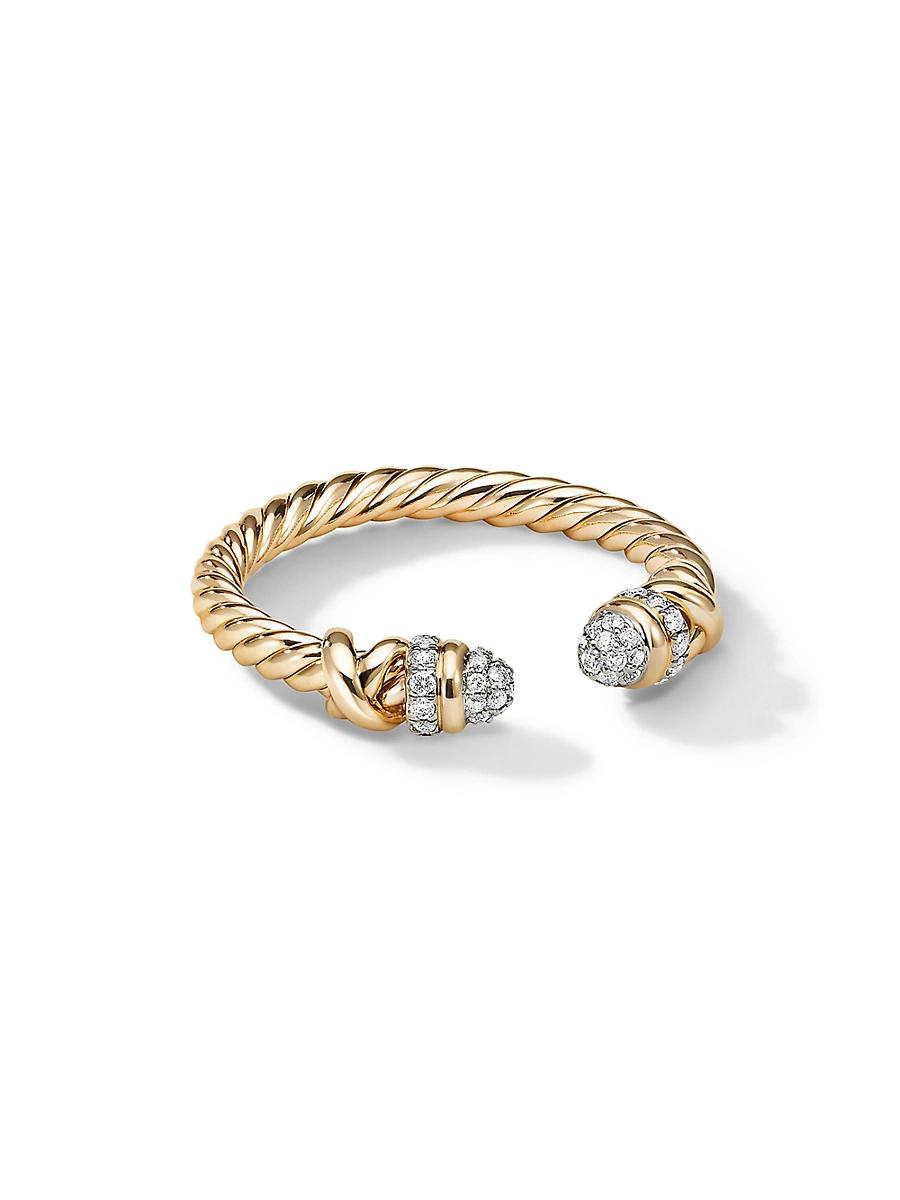 Womens Petite Helena Open Ring In 18K Yellow Gold Product Image