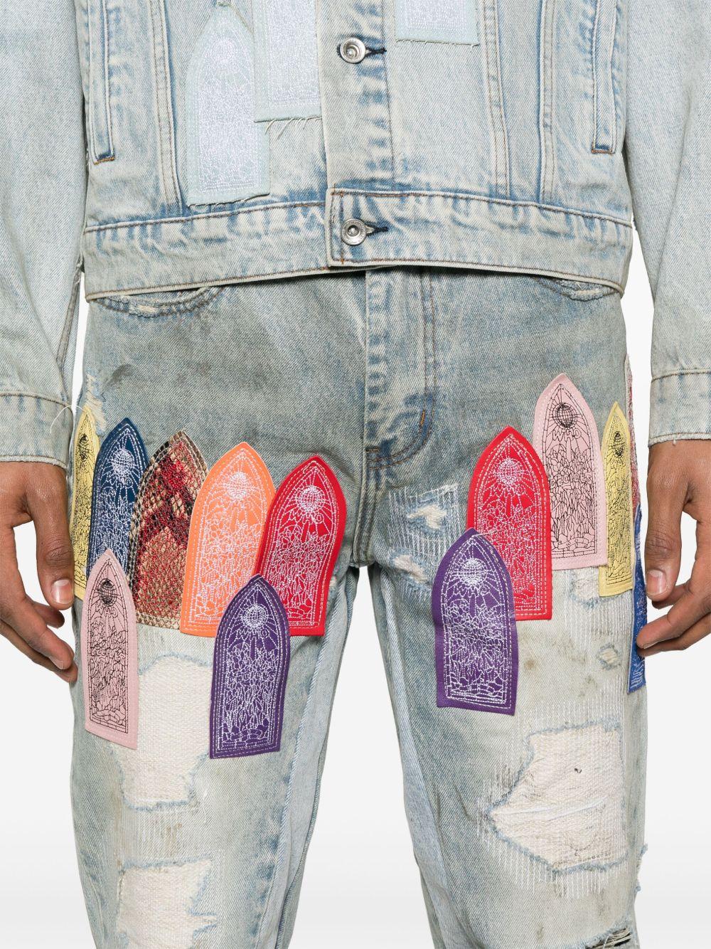 Patch Arched Distressed jeans Product Image