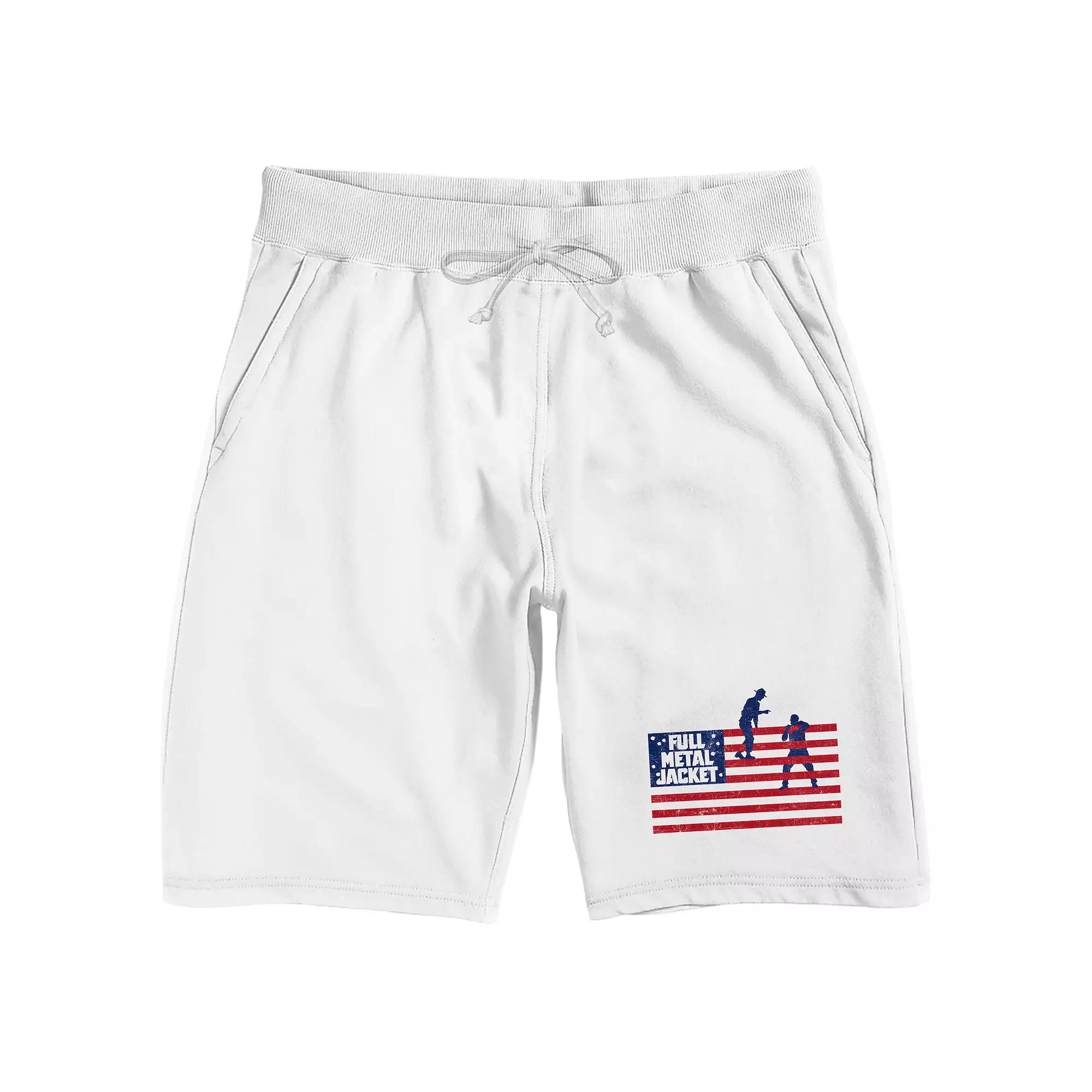 Men's Full Metal Jacket Sleep Shorts, Size: XXL, White Product Image