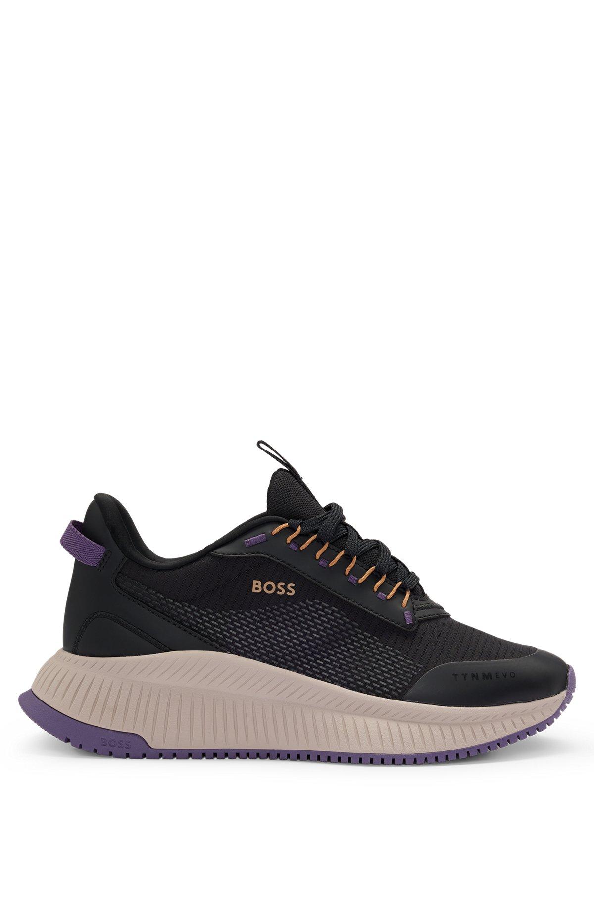 BOSS - TTNM EVO mixed-material GORE-TEX trainers with ridged sole - Black Product Image
