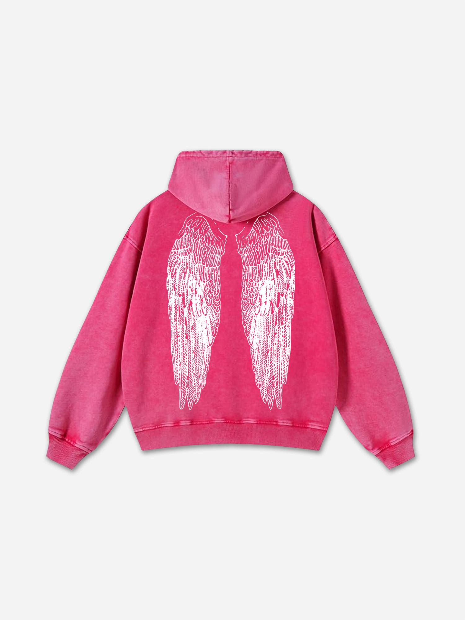 Sopula Enjoy Trip Graphic Washed Oversized Zip Up Hoodie Product Image