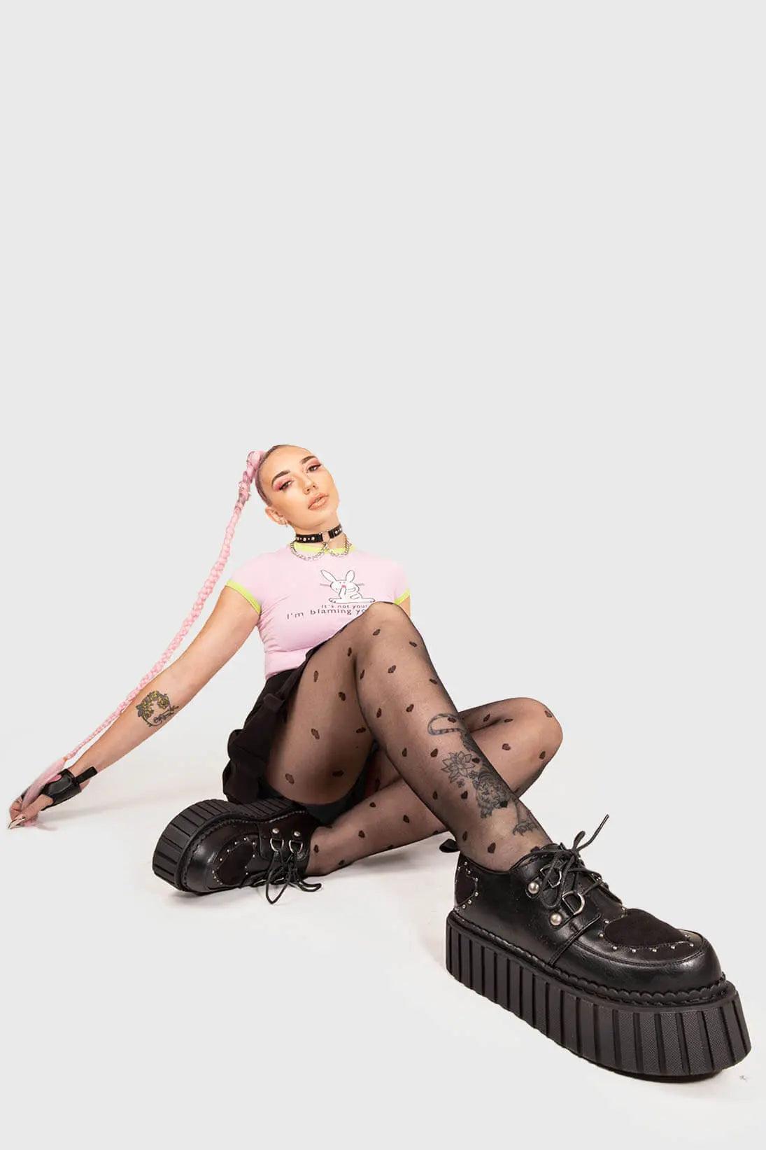 Cryptic Love Chunky Creeper Shoes Product Image