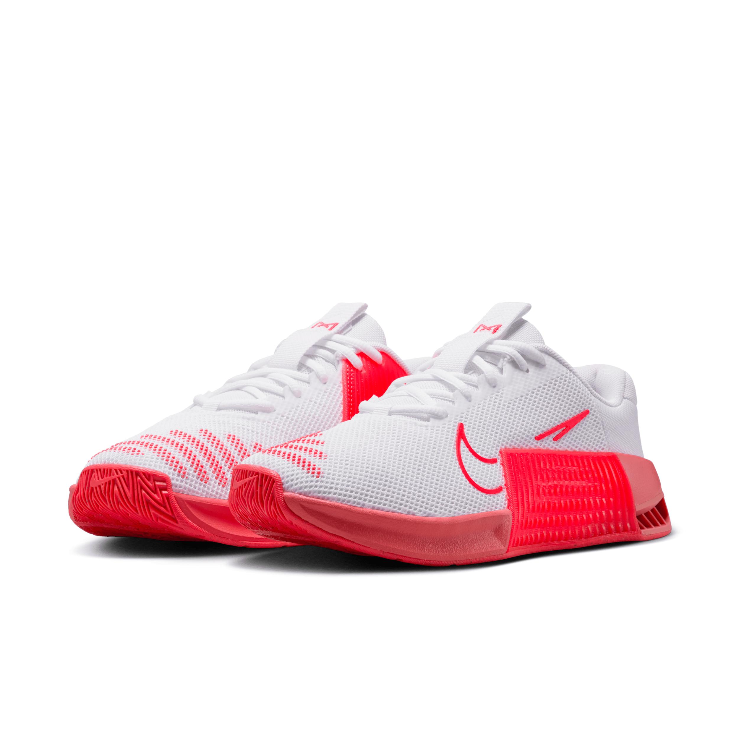 Nike Womens Metcon 9 Training Shoes in White/Bright Crimson/Magic Ember Product Image
