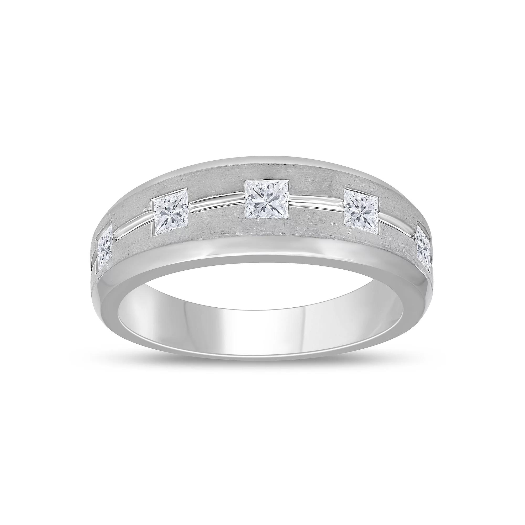 Galaxie Solaire 10k White Gold 3/4 Carat T.W. Lab-Grown Diamond Men's Ring, Size: 12, 10k Whgold Product Image