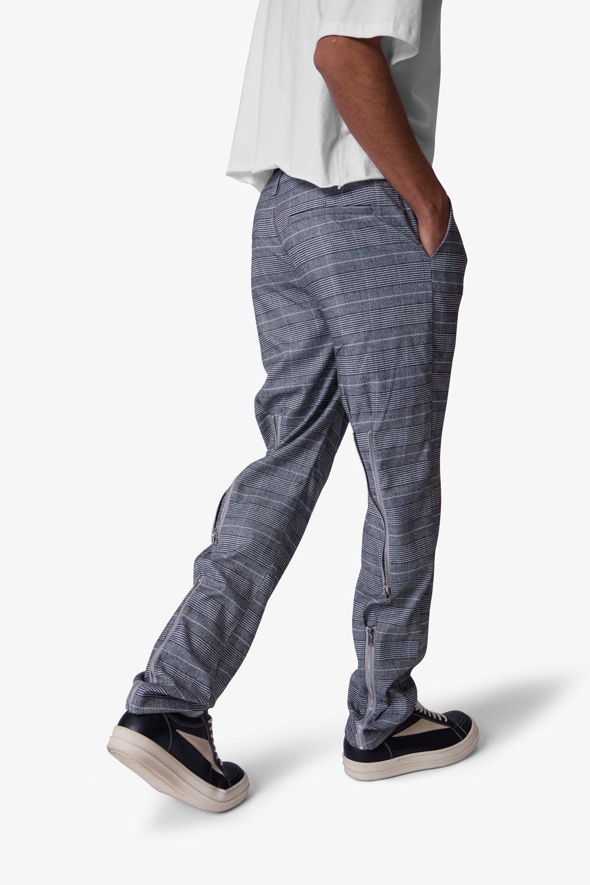 Punk Zip Trouser Pants - Black/Grey Product Image