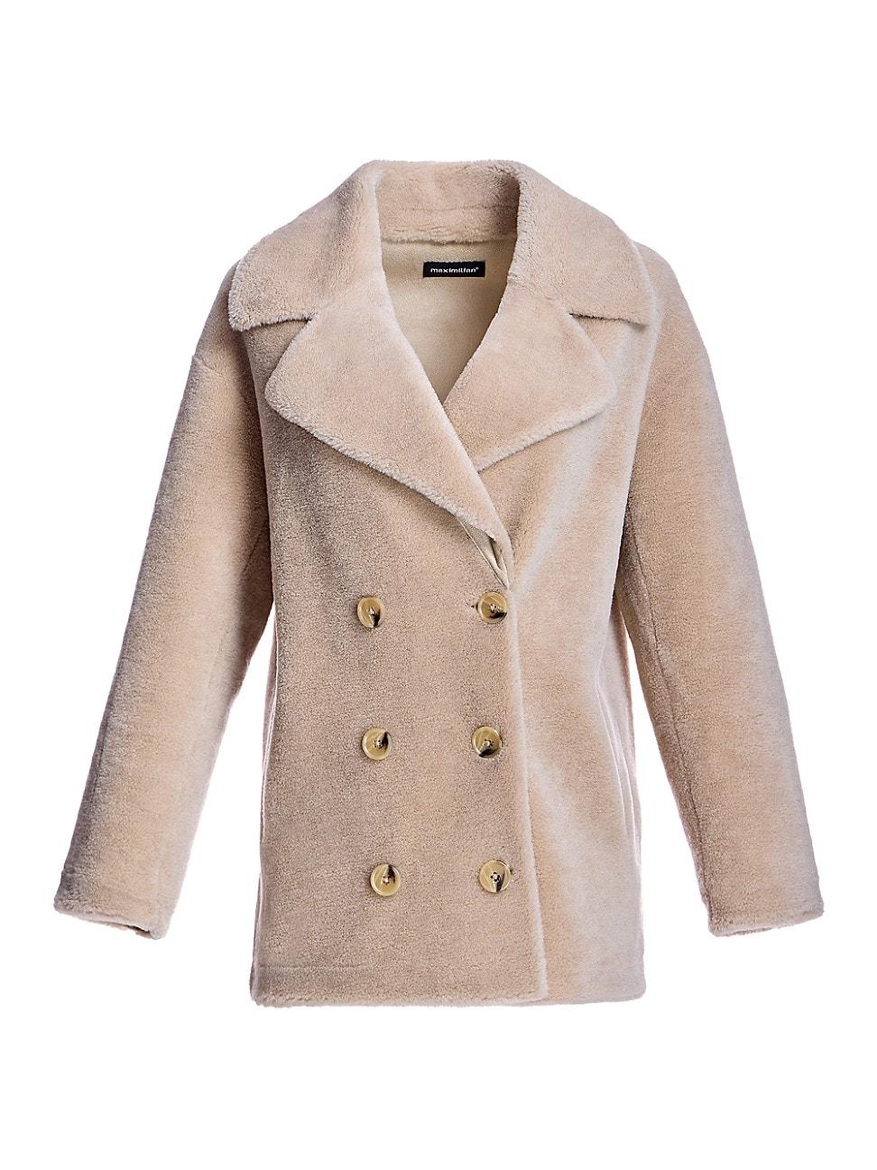 Womens Shearling Peacoat Product Image