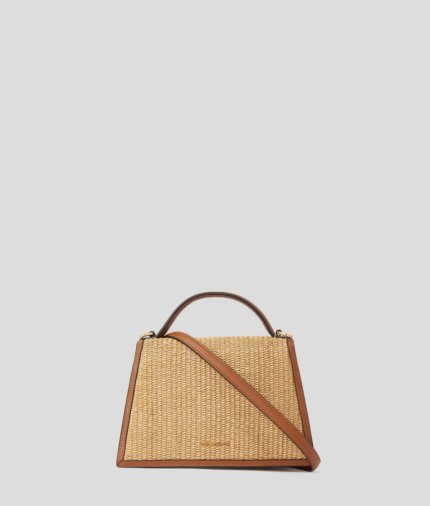 K/SIGNATURE SMALL RAFFIA CROSSBODY BAG Product Image