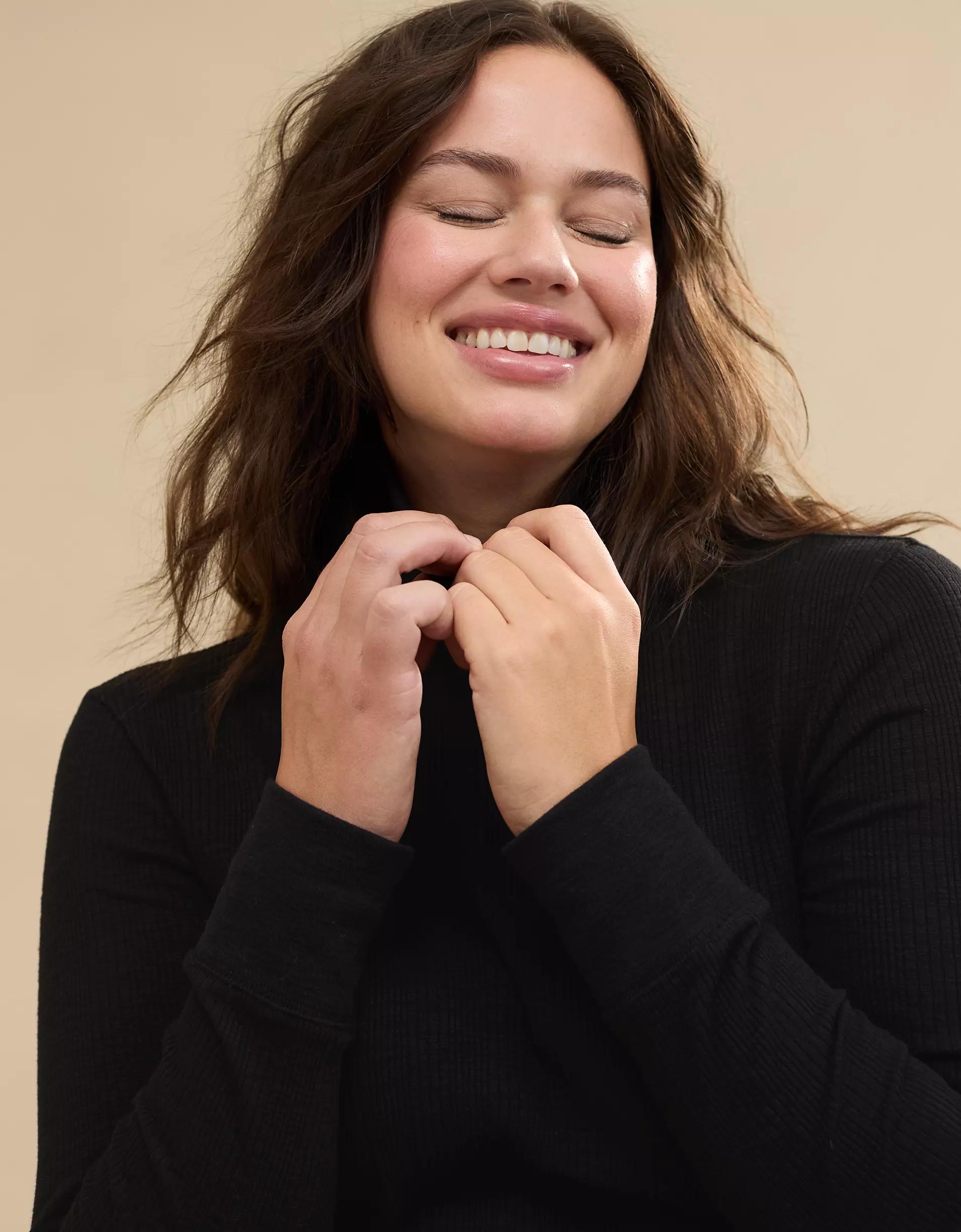 Aerie Essential Turtleneck Layering T-Shirt Product Image