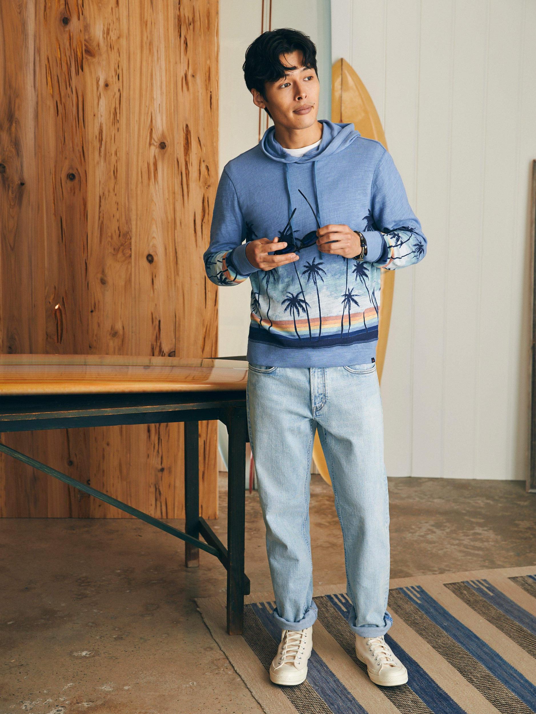 Sunwashed Slub Hoodie (Tall) - Palm Rainbow Ombre Male Product Image