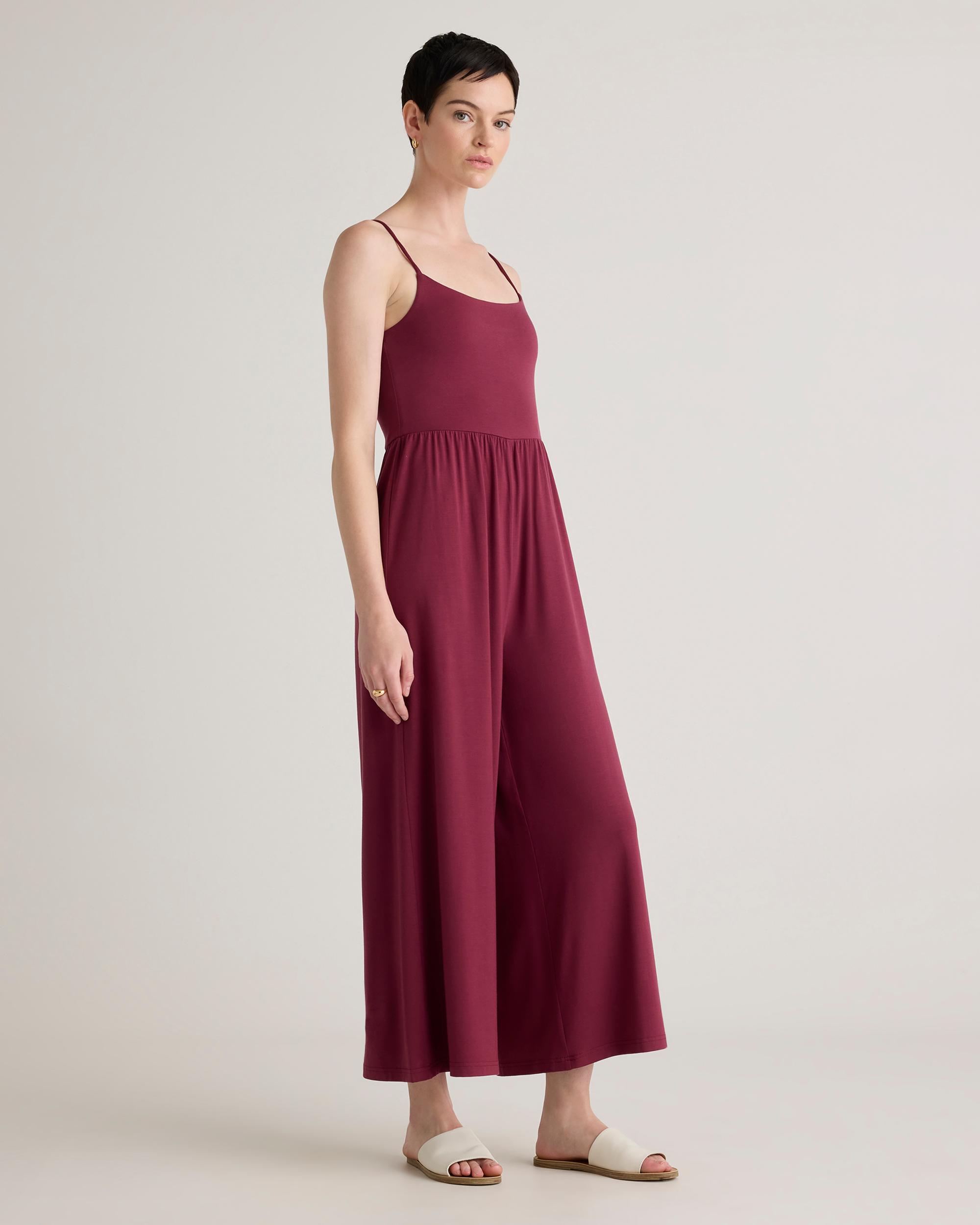 Quince | Women's Tencel Jersey Wide Leg Jumpsuit Product Image