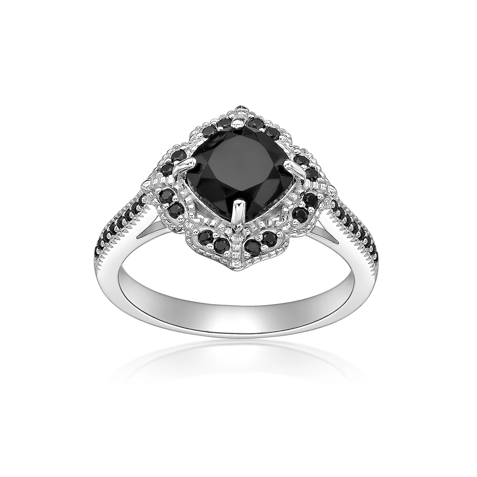 Gemminded Sterling Silver Onyx & Black Spinel Ring, Womens Product Image