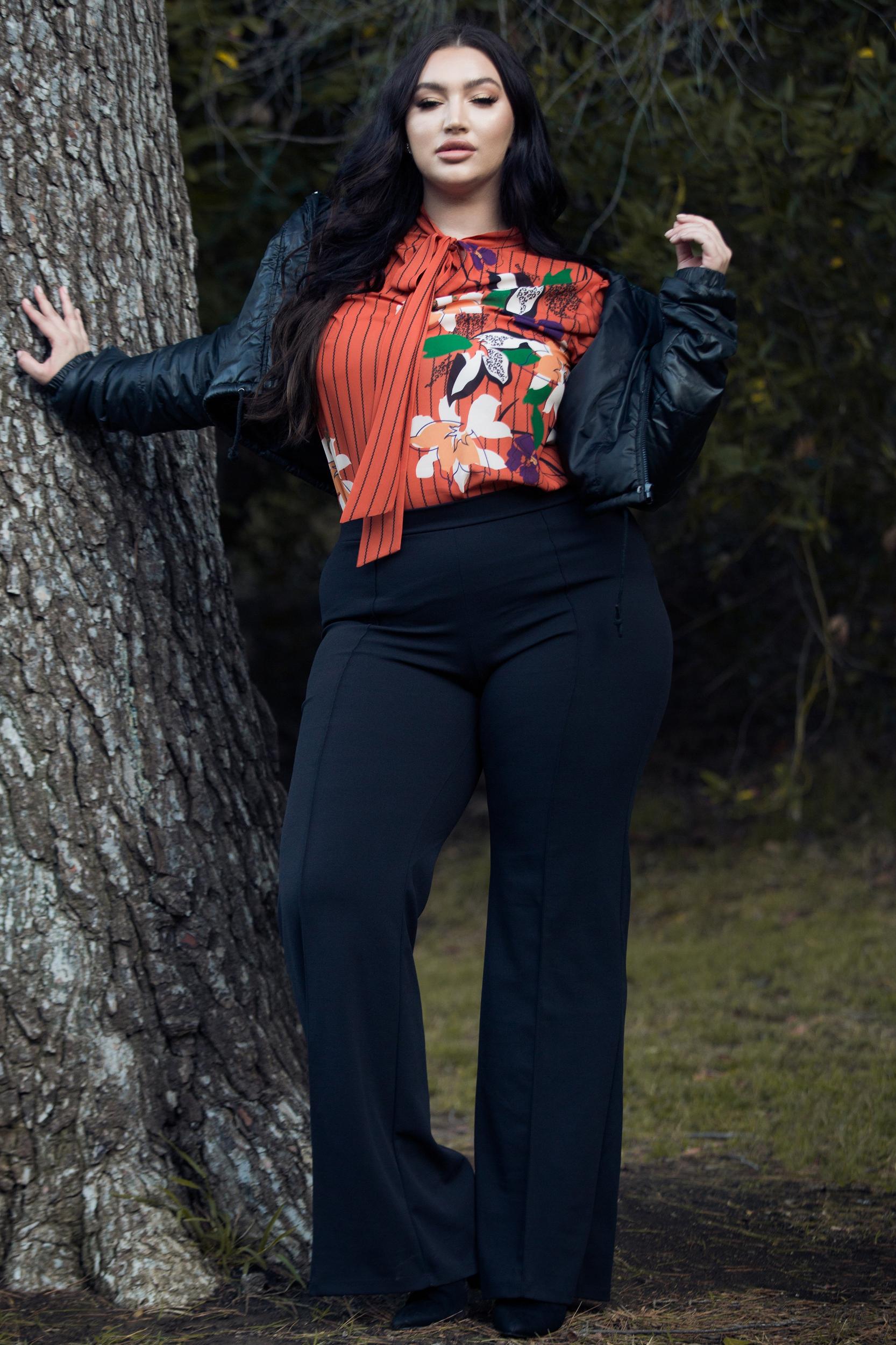 Victoria High Waisted Dress Pants - Black Product Image