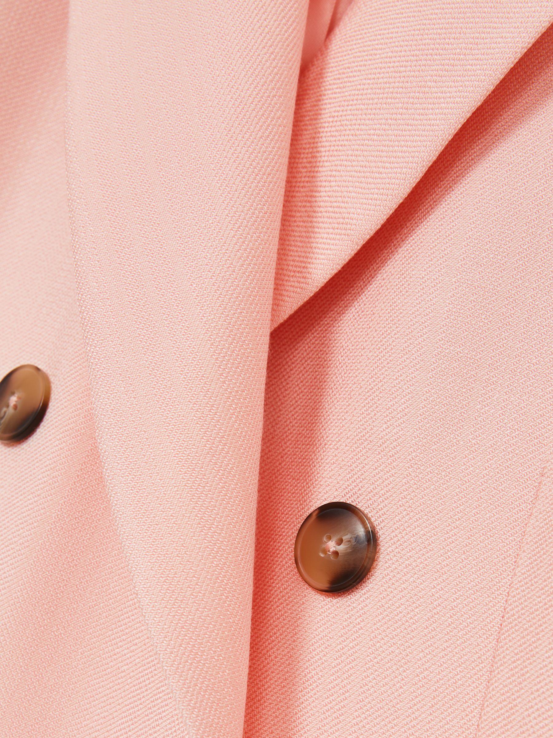 Petite Double-Breasted Peak-Lapel Suit Jacket in Pink Product Image