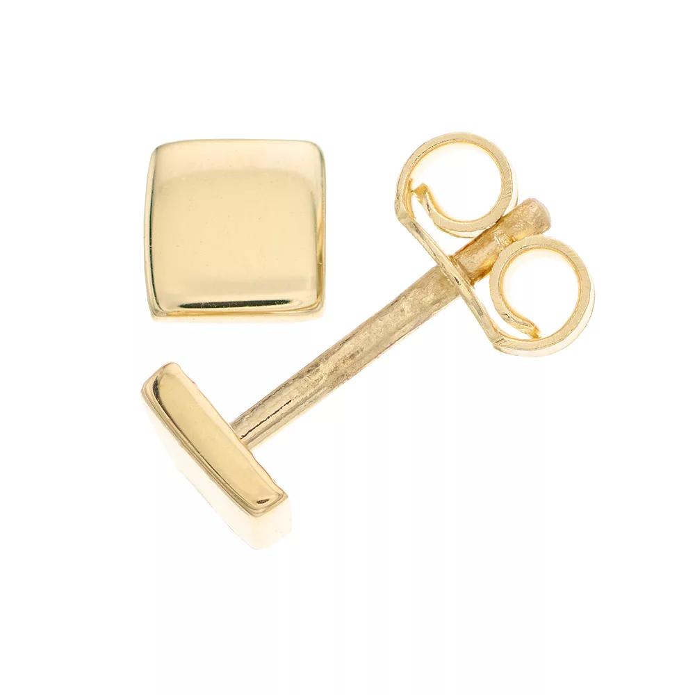 Au Naturale 14k Gold Square Stud Earrings, Women's Product Image