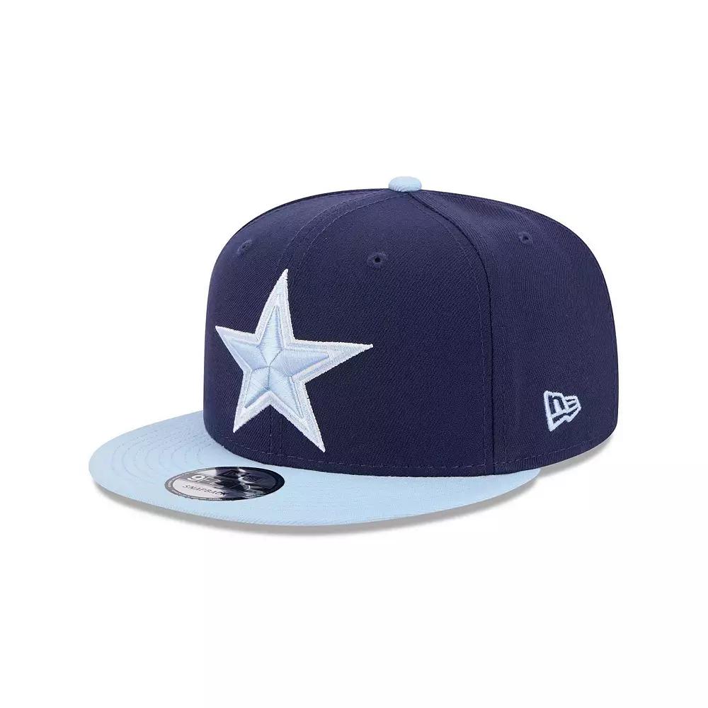 Men's New Era Navy/Light Blue Dallas Cowboys Color Pack Two-Tone 9FIFTY Snapback Hat Product Image