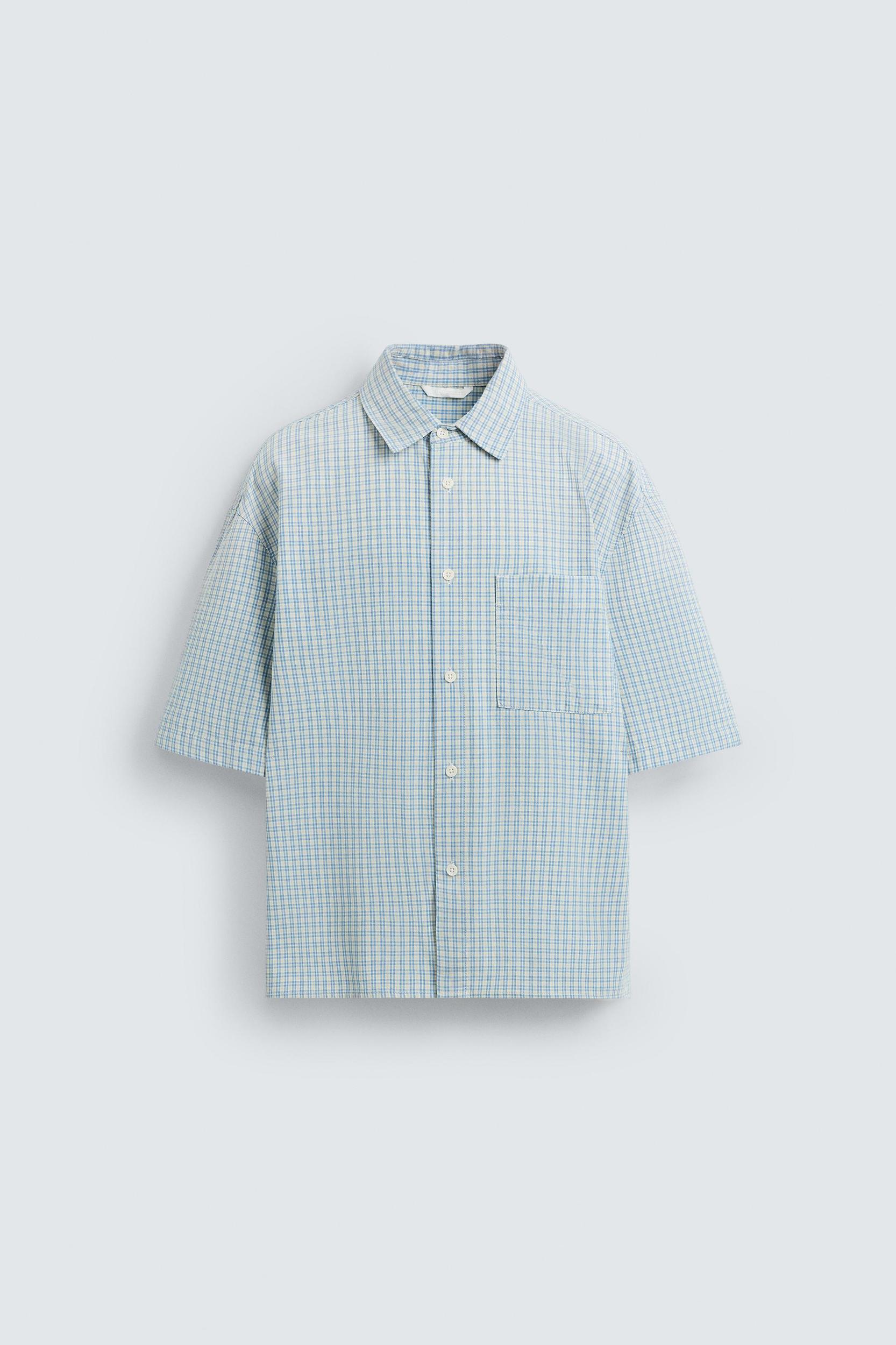 RELAXED FIT PLAID SHIRT Product Image