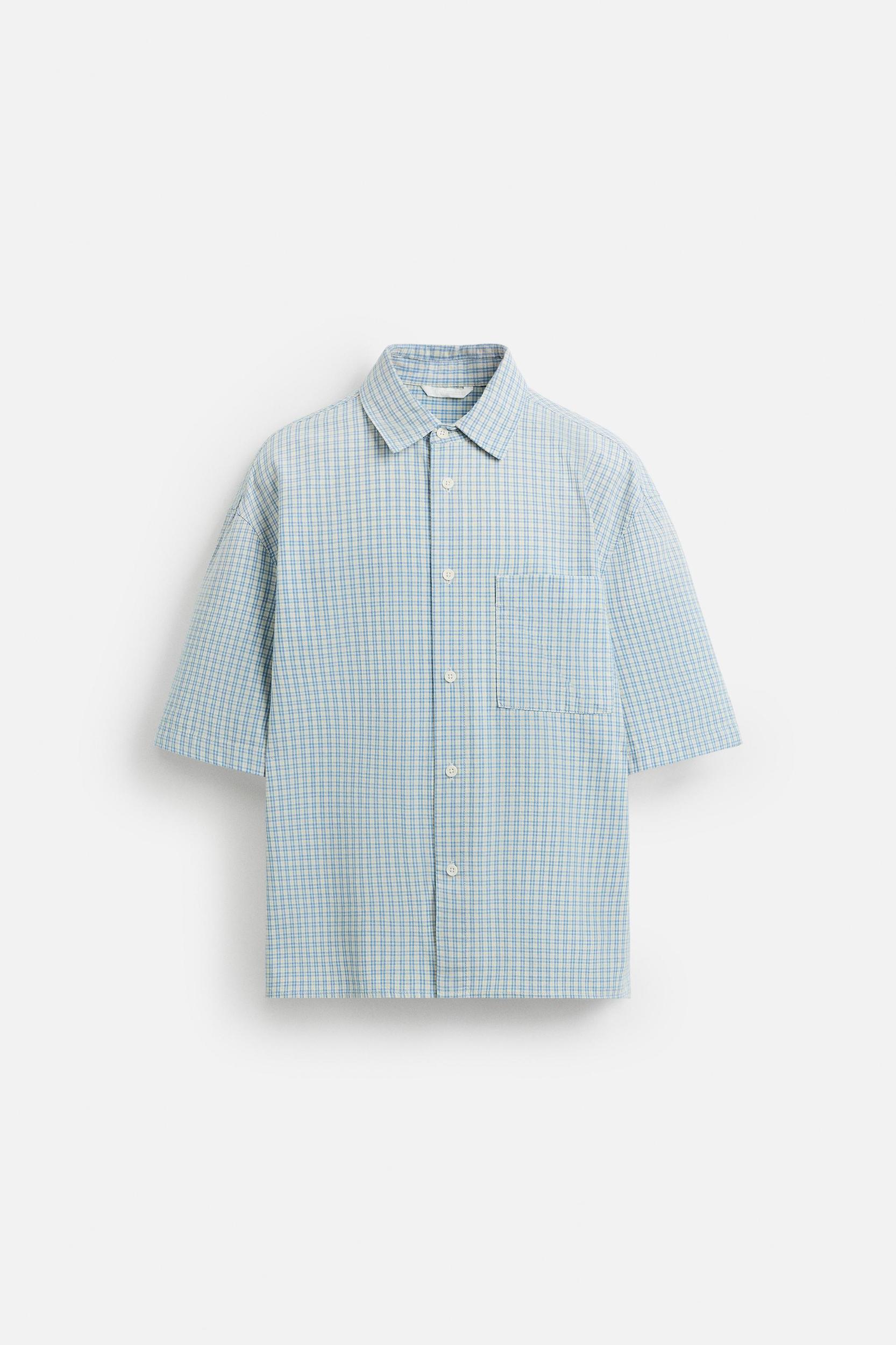RELAXED FIT PLAID SHIRT Product Image