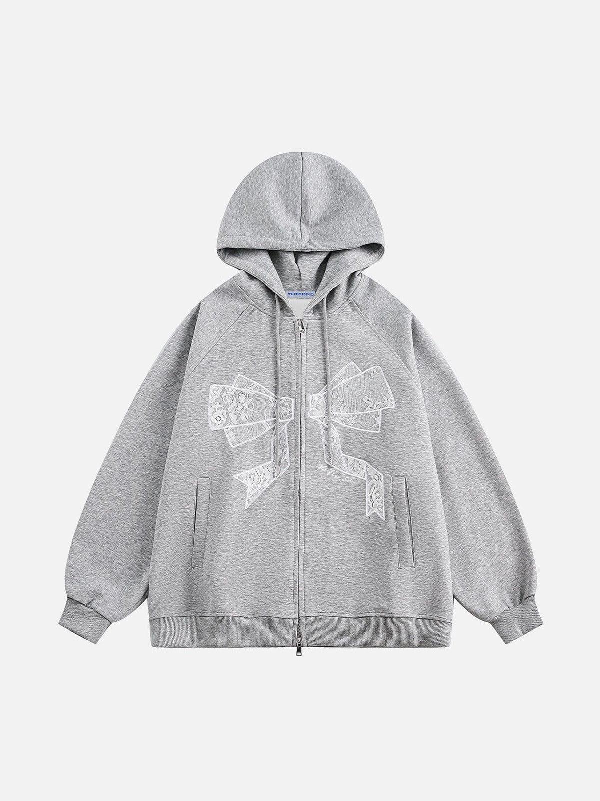 Aelfric Eden Lace Bow Zip Up Hoodie Product Image