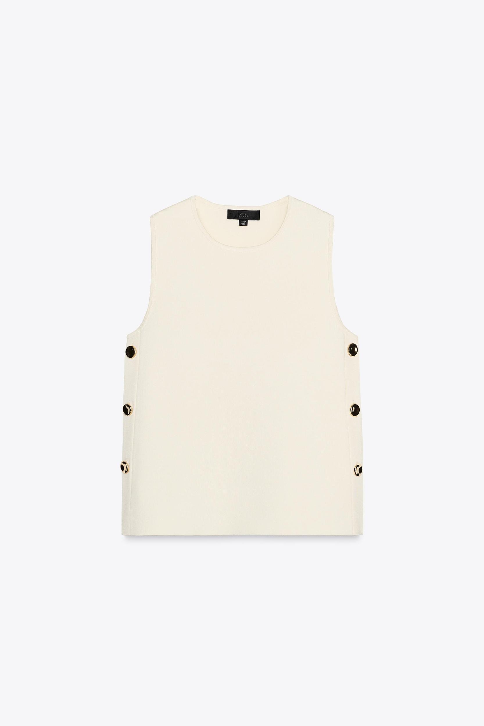 BUTTONED KNIT VEST Product Image