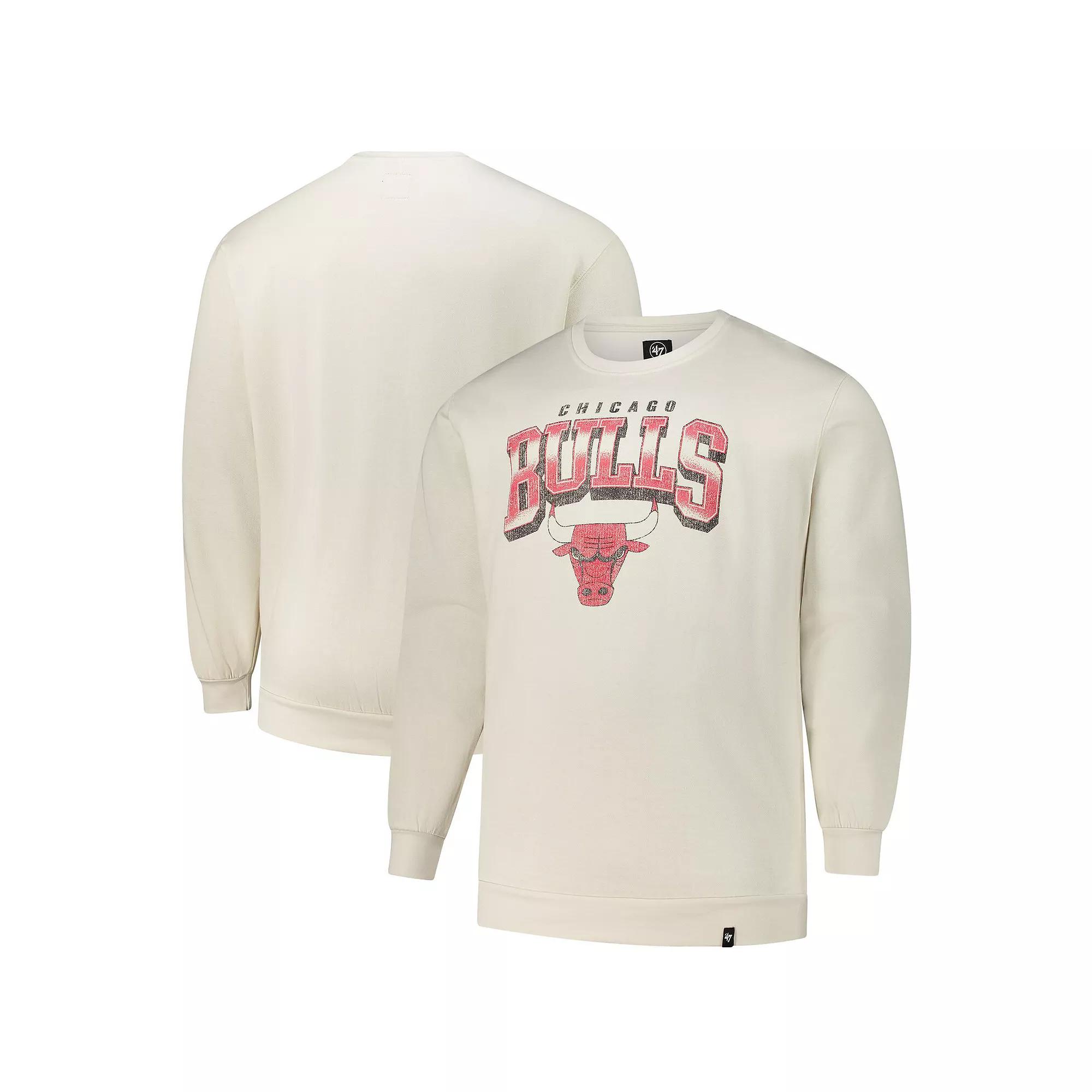 Men's '47 Cream Chicago Bulls Big & Tall Spotlight Headline Pullover Sweatshirt,  Product Image