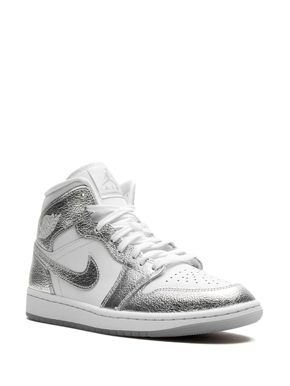 Air Jordan 1 Mid SE "Metallic Silver" sneakers Product Image