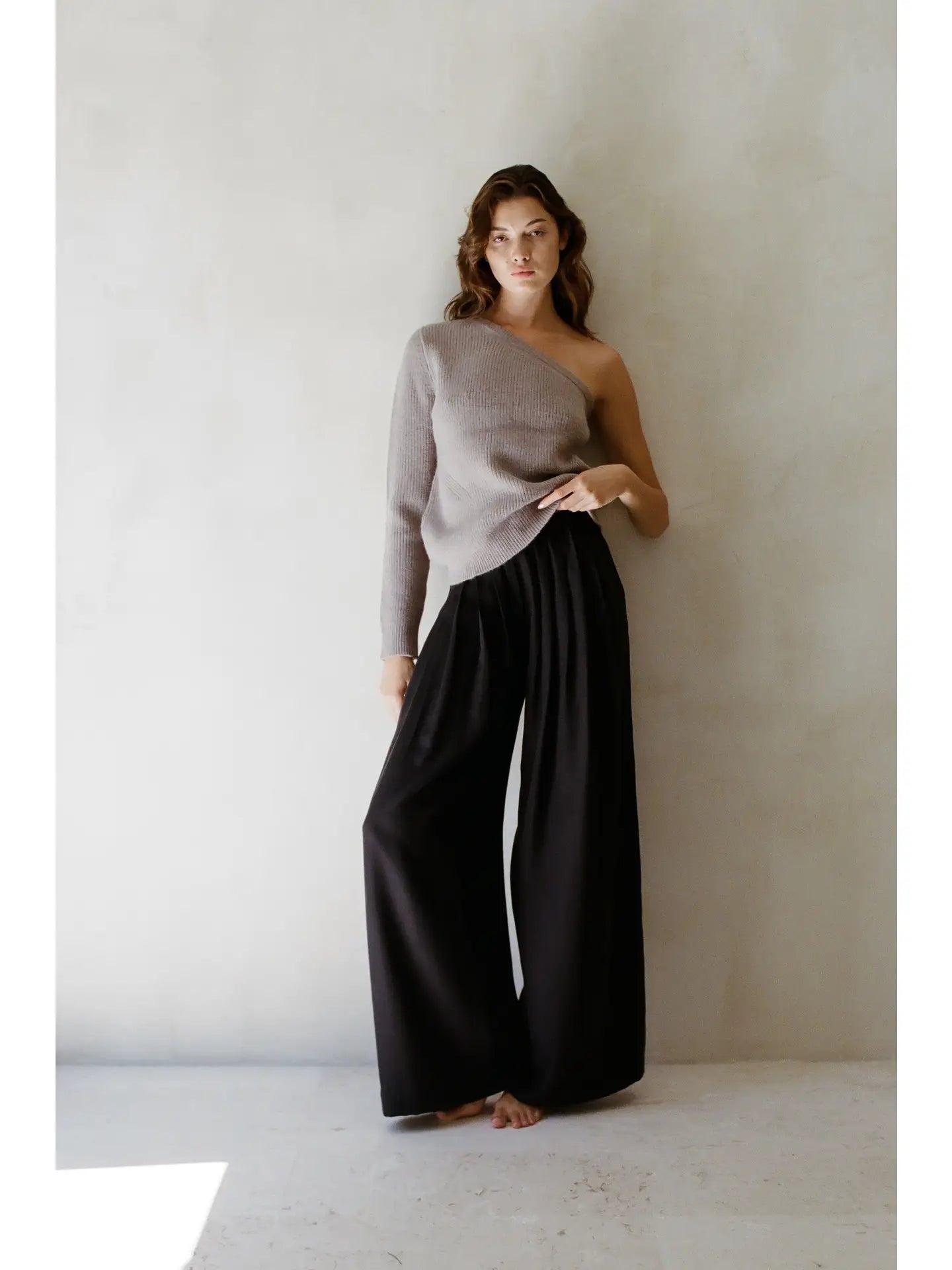 One Shoulder Sweater Top Product Image