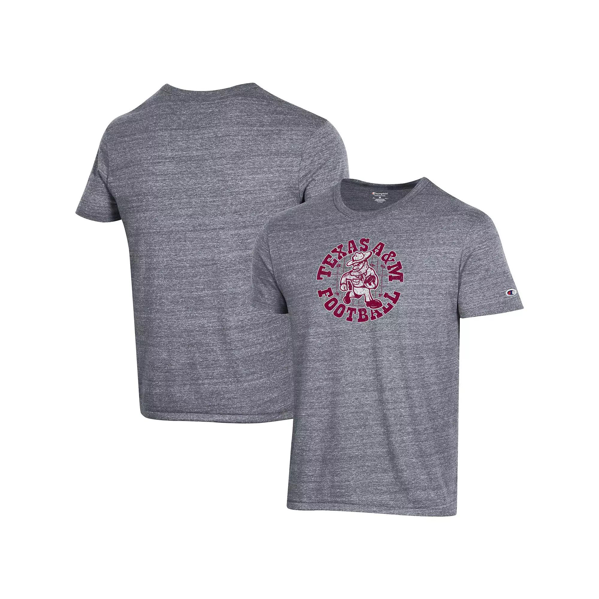 Men's Champion Gray Texas A&M Aggies Ol' Sarge Football Tri-Blend T-Shirt,  Product Image