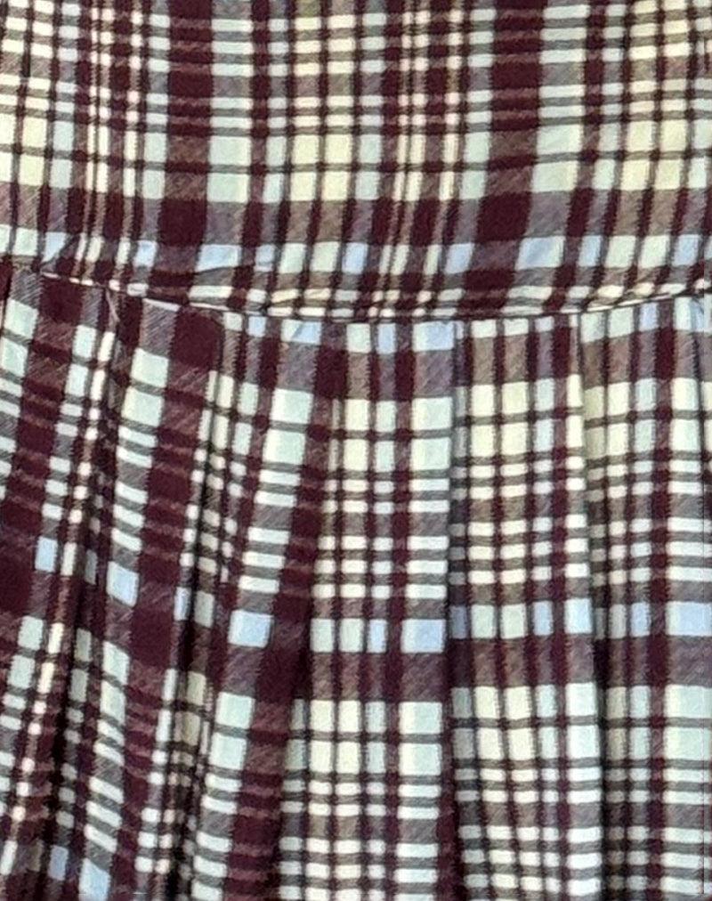 Casini Pleated Mini Skirt in Multi Check Brown Female Product Image