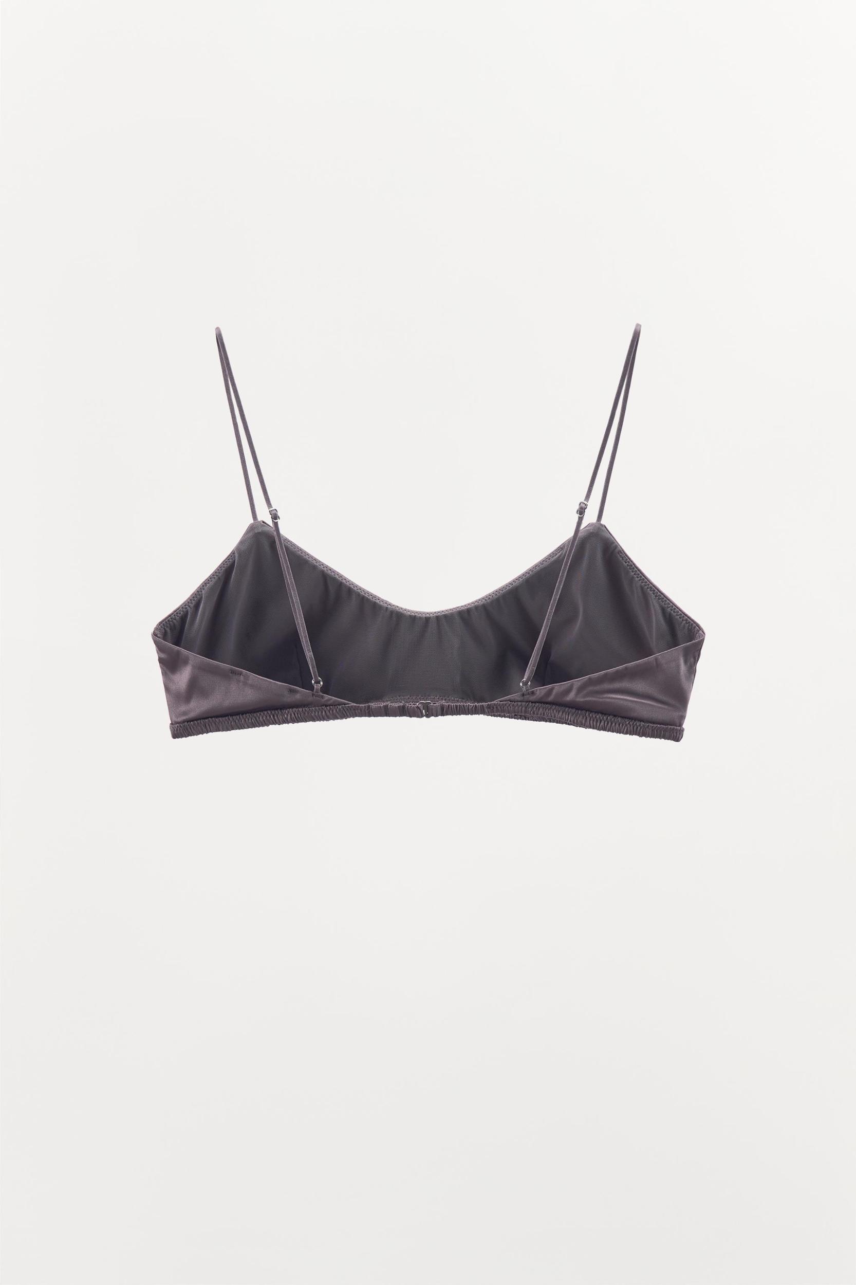 SATIN RIBBED BRALETTE Product Image